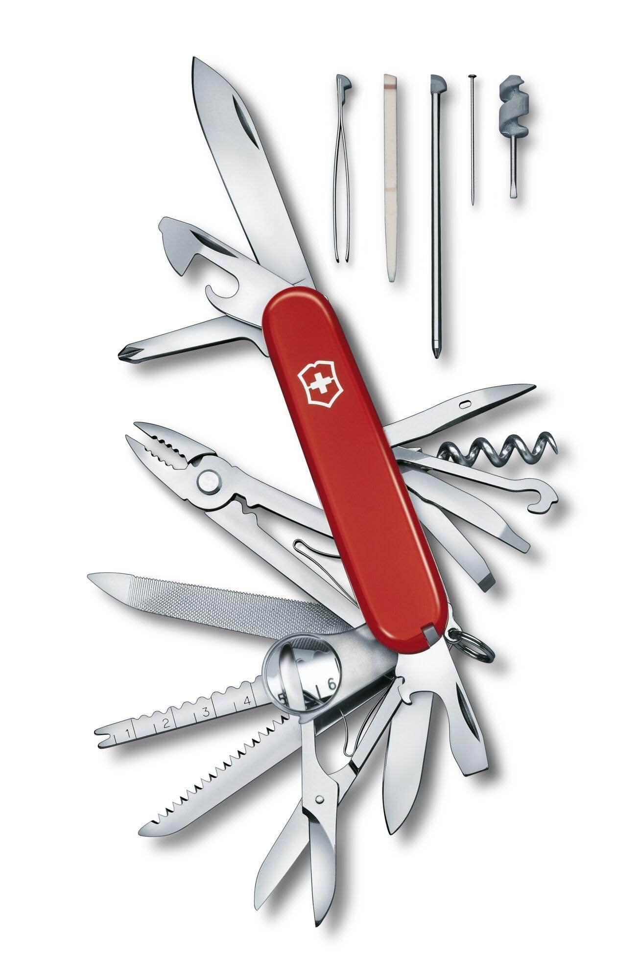 Victorinox Swiss Champ Swiss Army Knife, 33 Functions, Swiss Made Pocket Knife with Large Blade, Screwdriver, Chisel and Combination Pliers - Red - Image 5