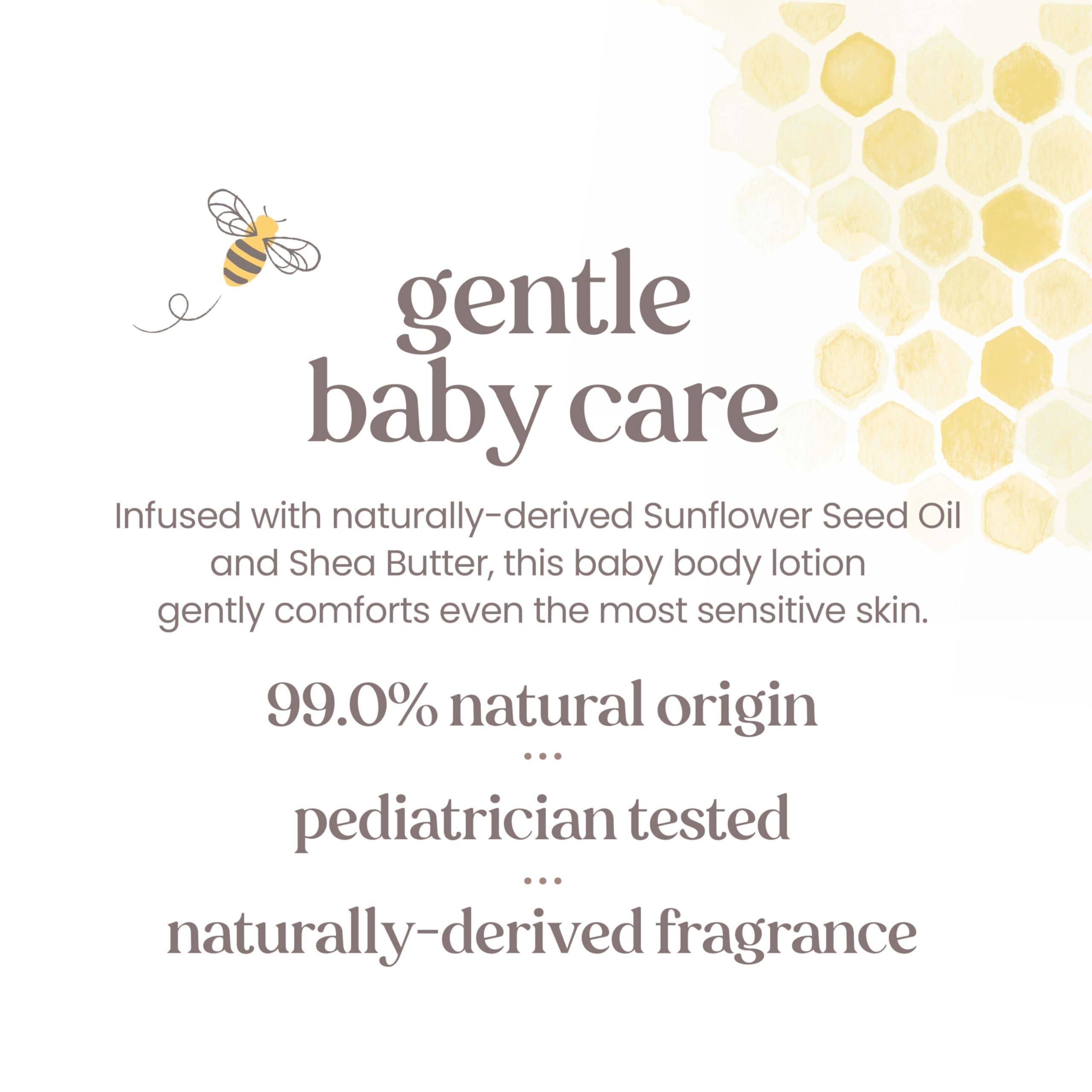 Burt's Bees Baby Lotion for Sensitive Skin, Nourishing and Hypoallergenic Lotion with Shea Butter, Original Scent, 99% Natural Origin, 12 Oz - Image 6