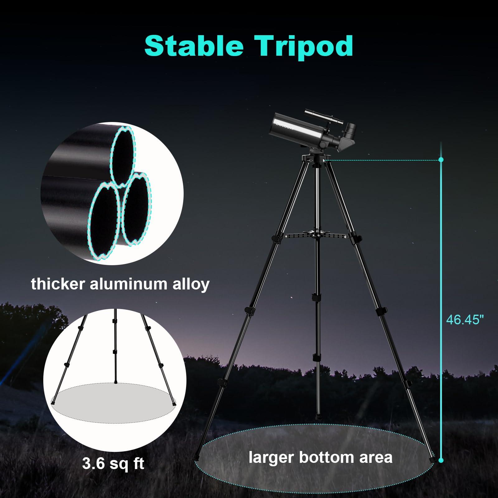 Maksutov-Cassegrain Telescopes for Adults Astronomy, 70mm Aperture Catadioptric Compound Telescope, Compact Portable Travel Telescope, w. Pro Tripod & Phone Adapter - Image 7