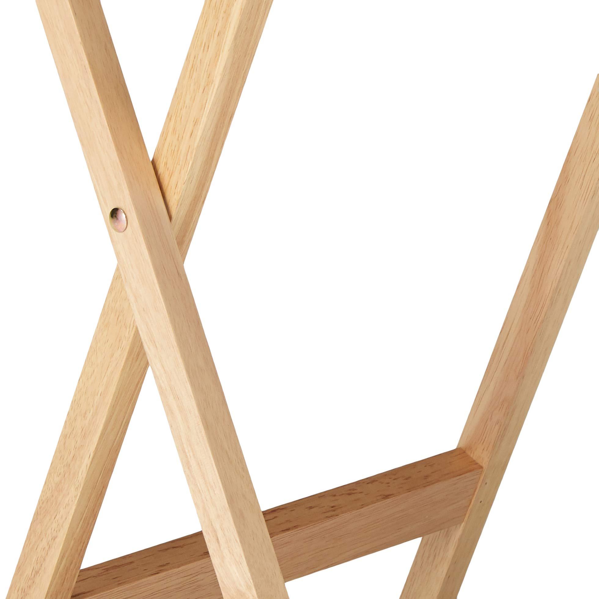 Winsome Alex Set of 2 Foldable Snack Tables, for Living Room, 26", Natural - Image 10