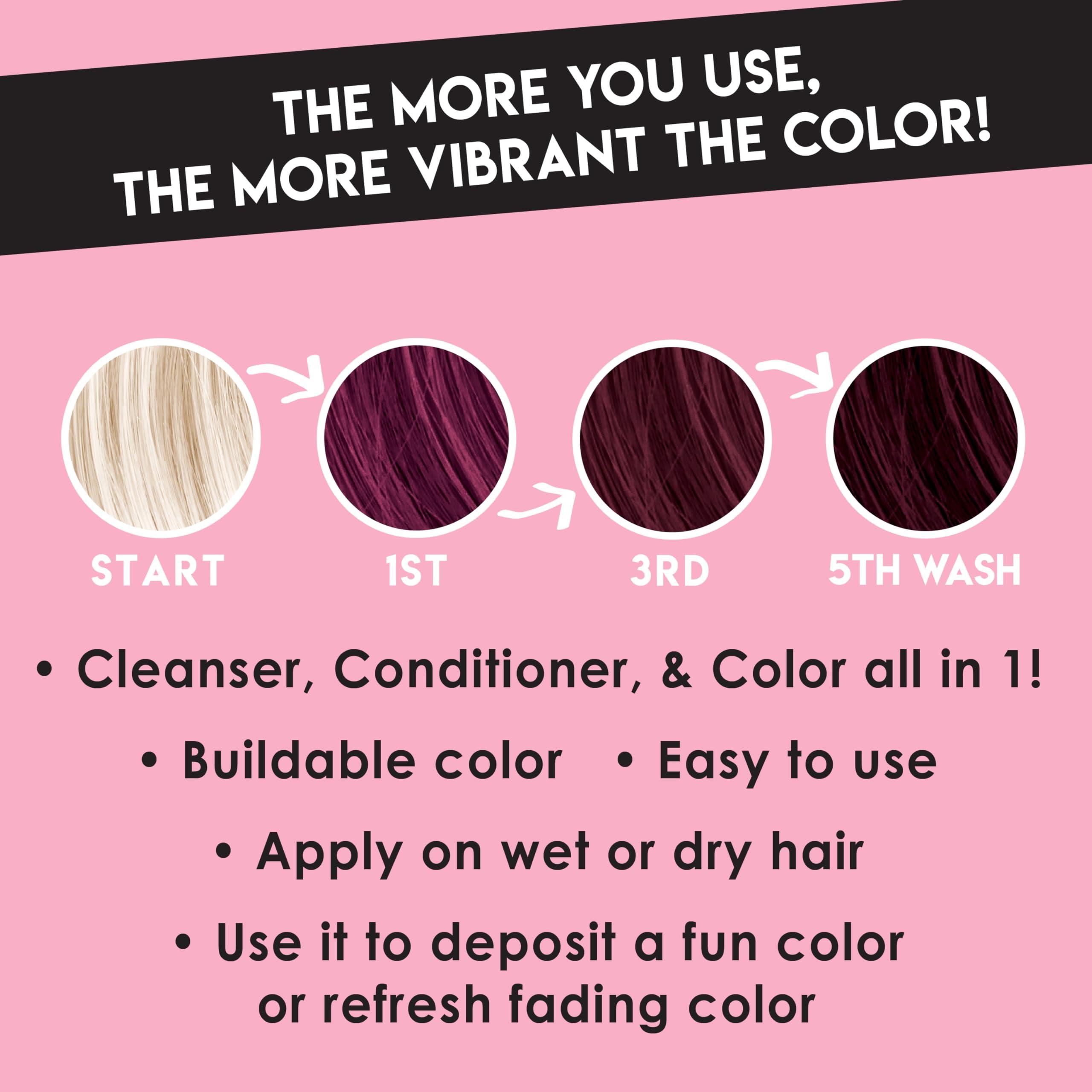Color Lux Color Cleansing Conditioner, Sangria, 3-in-1 Buildable Color Depositing Formula, Vegan, Sulfate-Free, Paraben-Free, 8.25 oz - Image 2