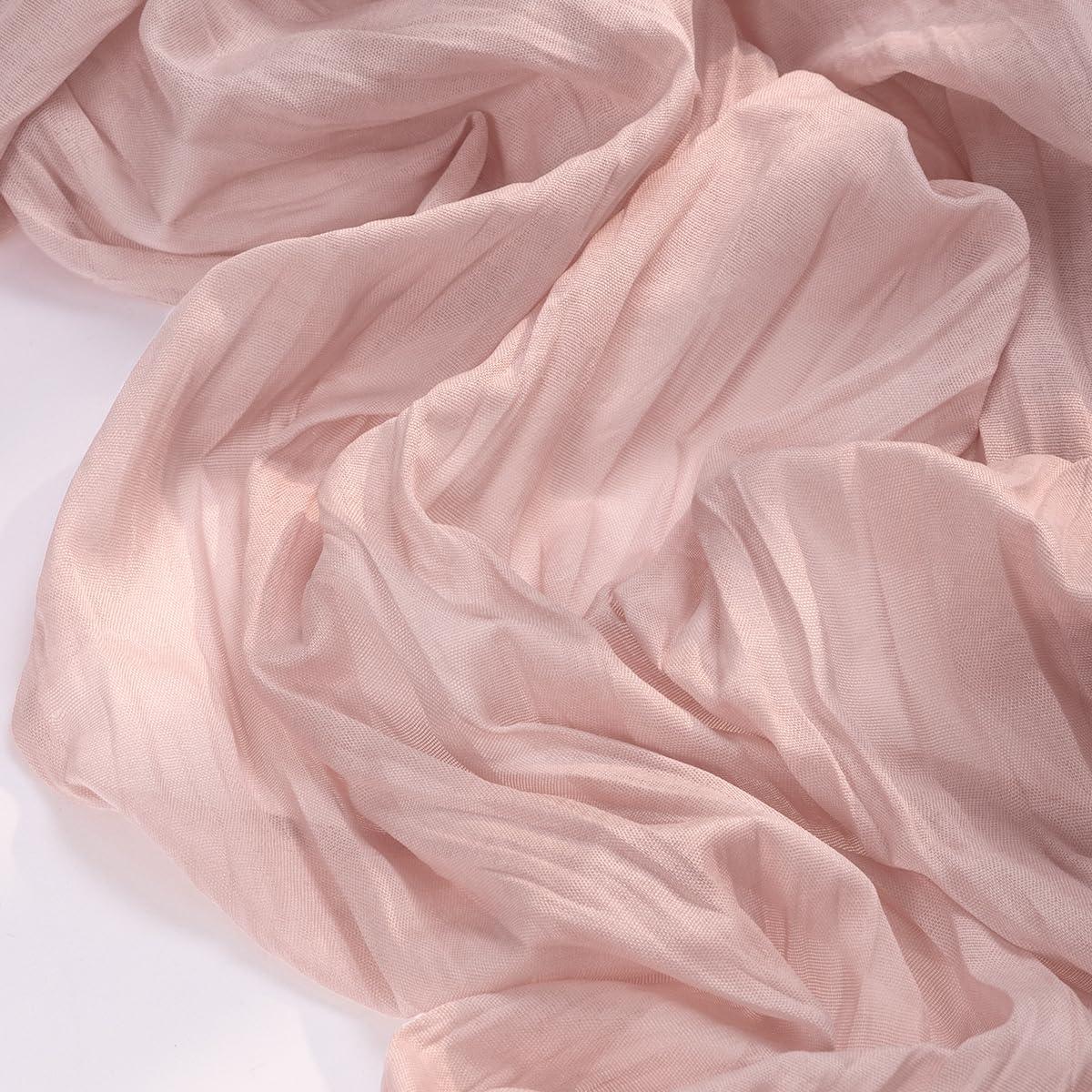 Socomi Pink Cheesecloth Table Runner Summer Boho Rustic Gauze Dusty Pink Farmhouse 120 inch 10FT Cheese Cloth Runner for Wedding Party Baby Shower Birthday Home Decor Holiday Decorations - Image 3
