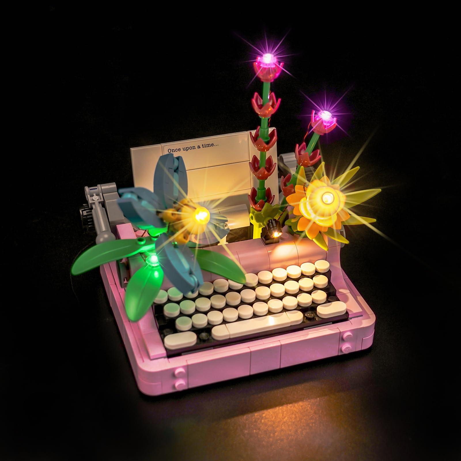 Brickshining LED Lighting Compatible with Lego Creator 3 in 1 Typewriter with Flowers, Light Kit Compatible with Lego 31169 Typewriter, NOT Included The Model Set - Image 2