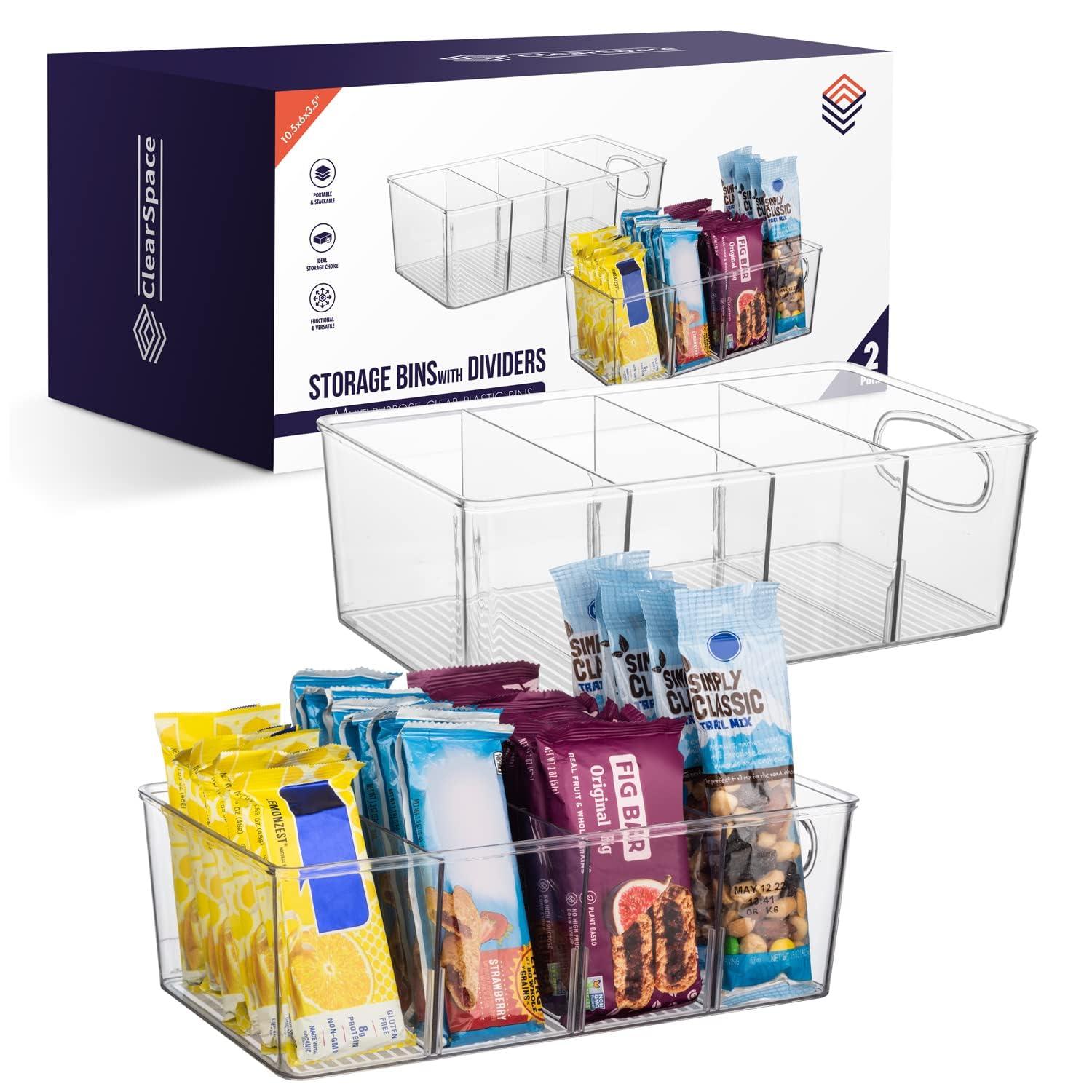 Pantry Organizers and Storage and Cabinet Organizer, 2 Pack - Kitchen Organizers and Storage, Great Fridge or Snack Organizer - Perfect in Refrigerator or Cupboard Shelf