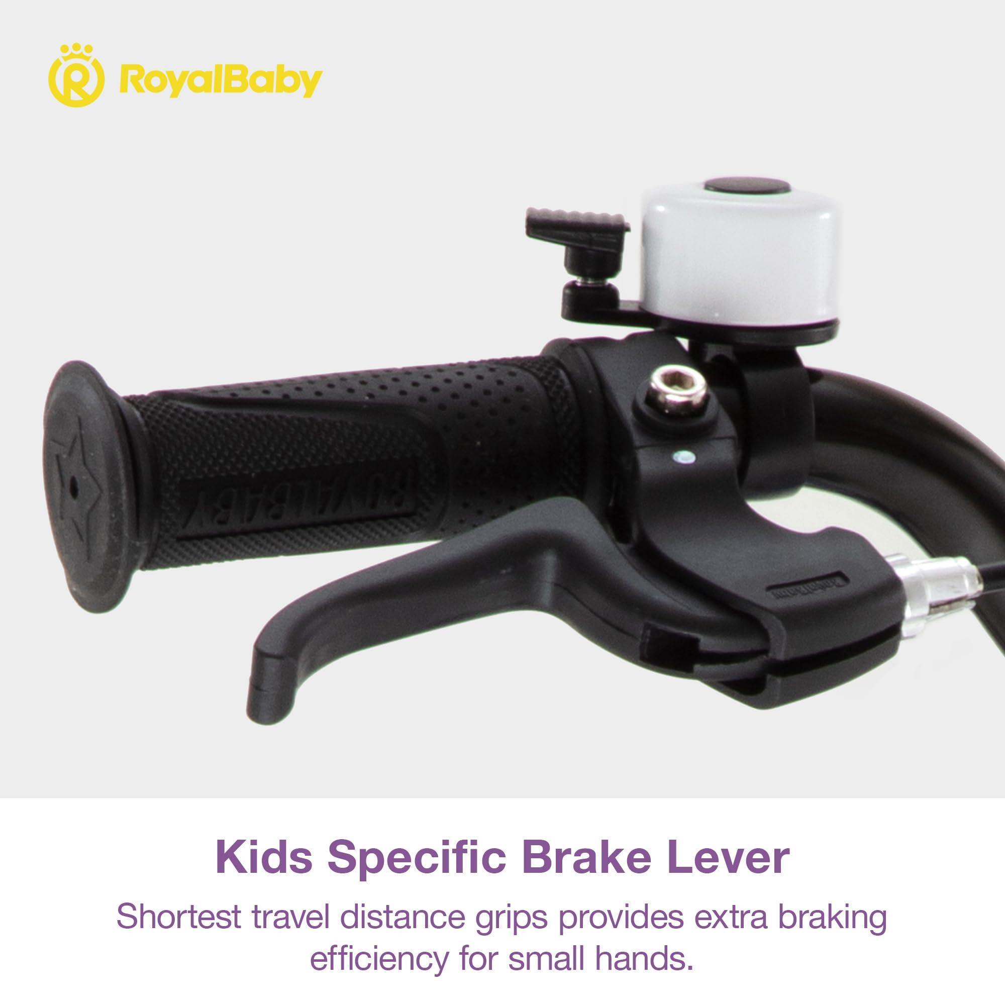 RoyalBaby Kids Bike EZ Balance to Pedal Dual Handbrake Toddlers Boys Girls Bicycle 12-20 Inch for Age 3-10 Years - Image 6