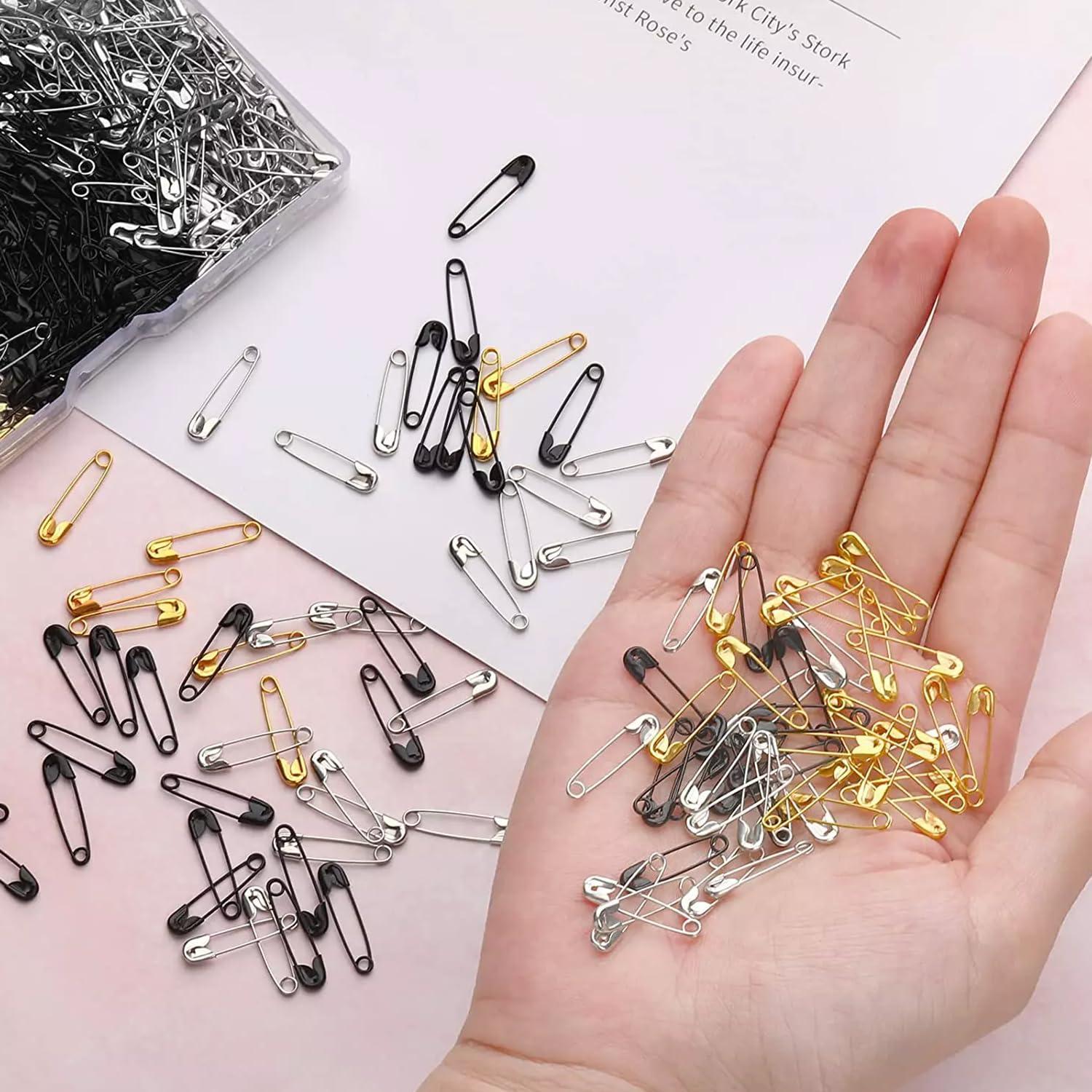 600 Pcs Safety Pins Assorted, 4 Sizes Large and Small Safety Pins for Clothes,Black Gold Silver Safety Pin Rust Resistant for Art,Crafts, Sewing and Jewelry Making - Image 2