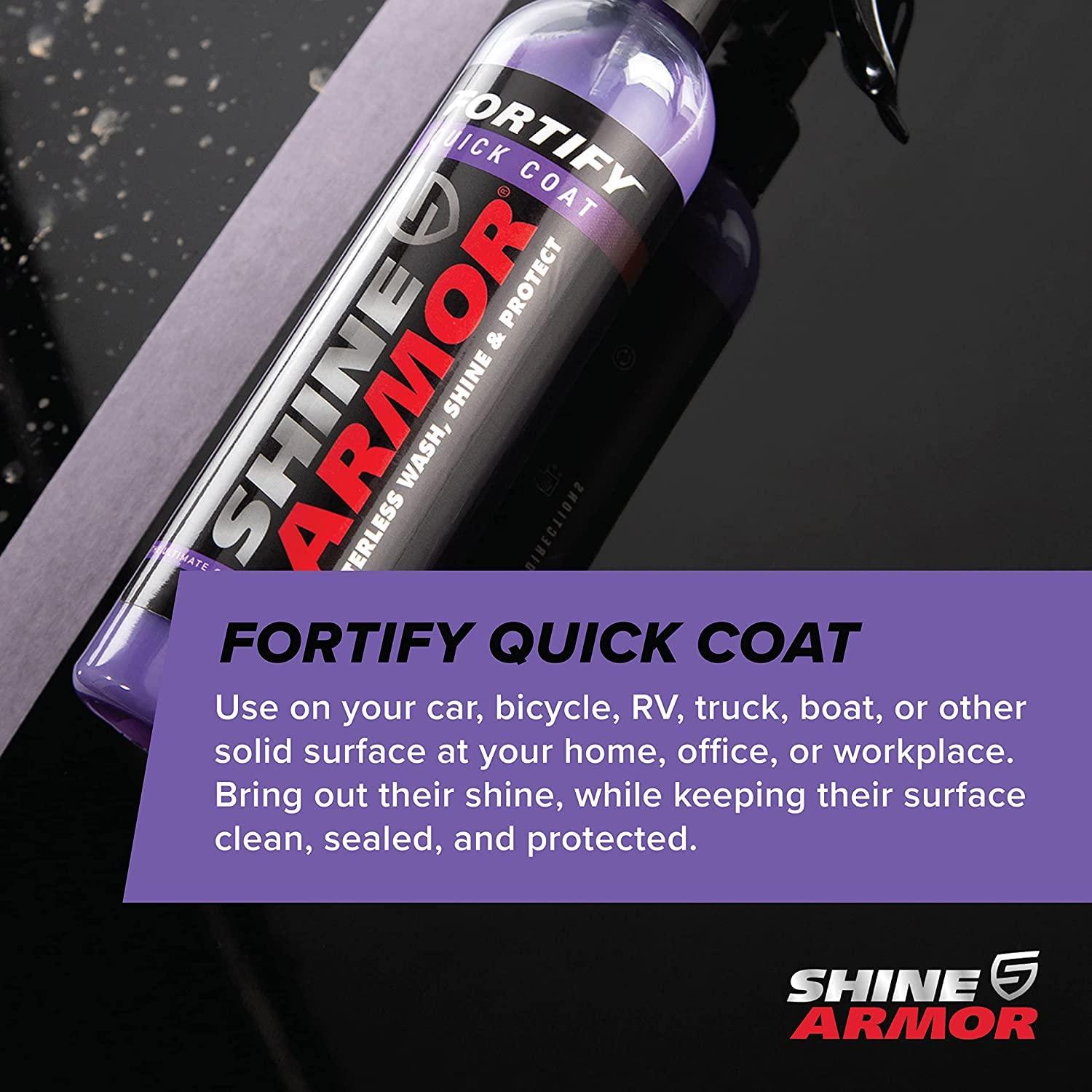 Car Wax Spray and Ceramic Coating for Cars - 3 in One Waterless Car Wash and Detailing for Maximum Shine - High Gloss Top Coat, Protective Auto Wax - 16FlOz by Shine Armor - Image 7