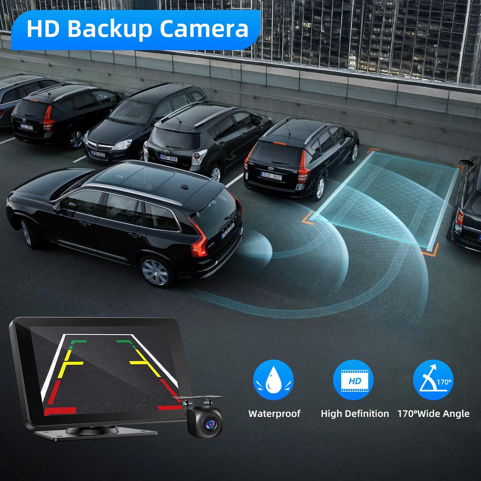 VUKARUAL Wireless Apple Carplay and Android Auto Screen for Car, 7" HD Portable Touch Screen Car Stereo with Bluetooth, Backup Camera, Navigation, Mirror Link for All Vehicles - Image 3