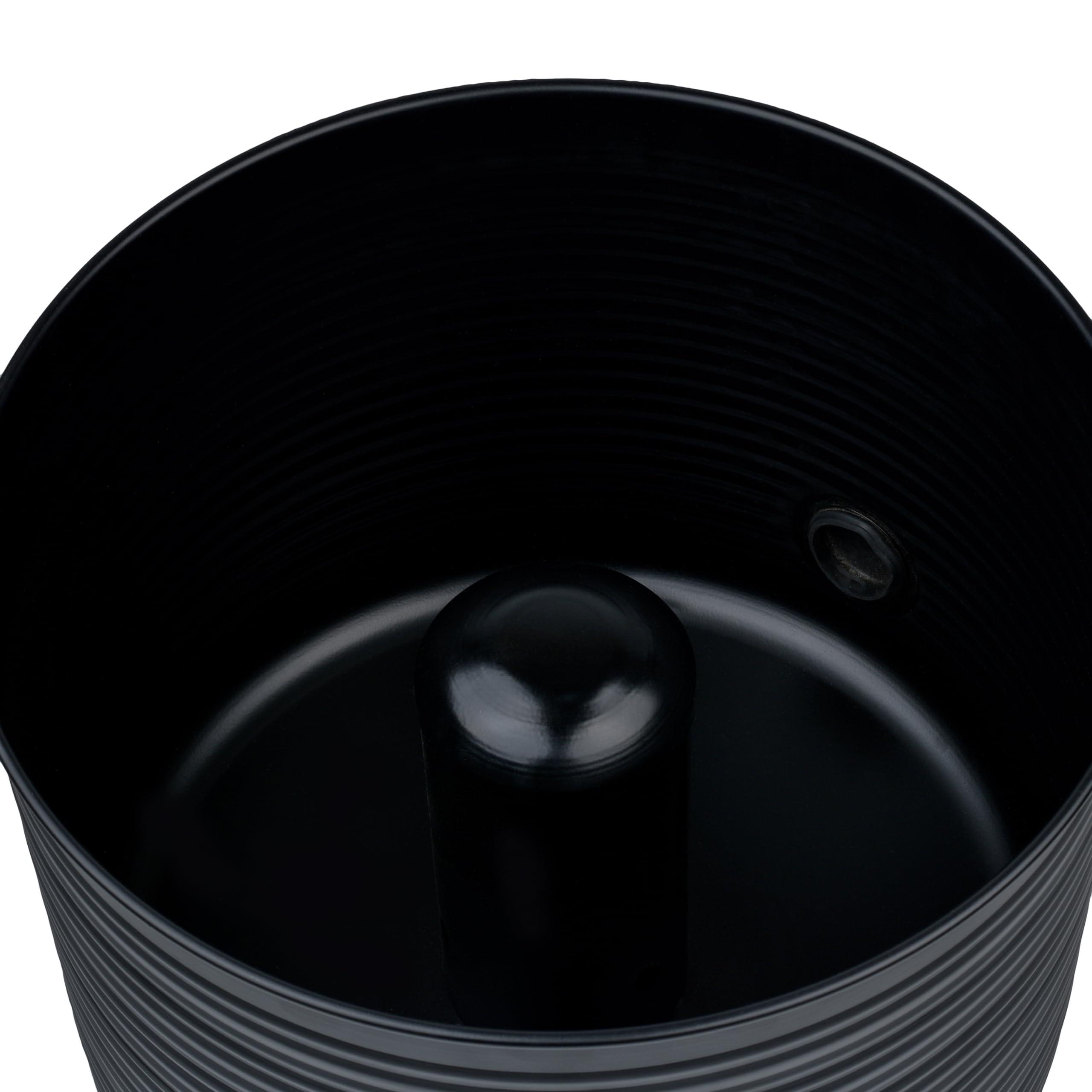 Garden Hose Holder Storage Pot with Lid Antique Ribbed | Water Hose Container Pot Outdoor or Indoor Use | Expandable Water Hose Hider Metal | Holds 125 ft Hose - Image 5