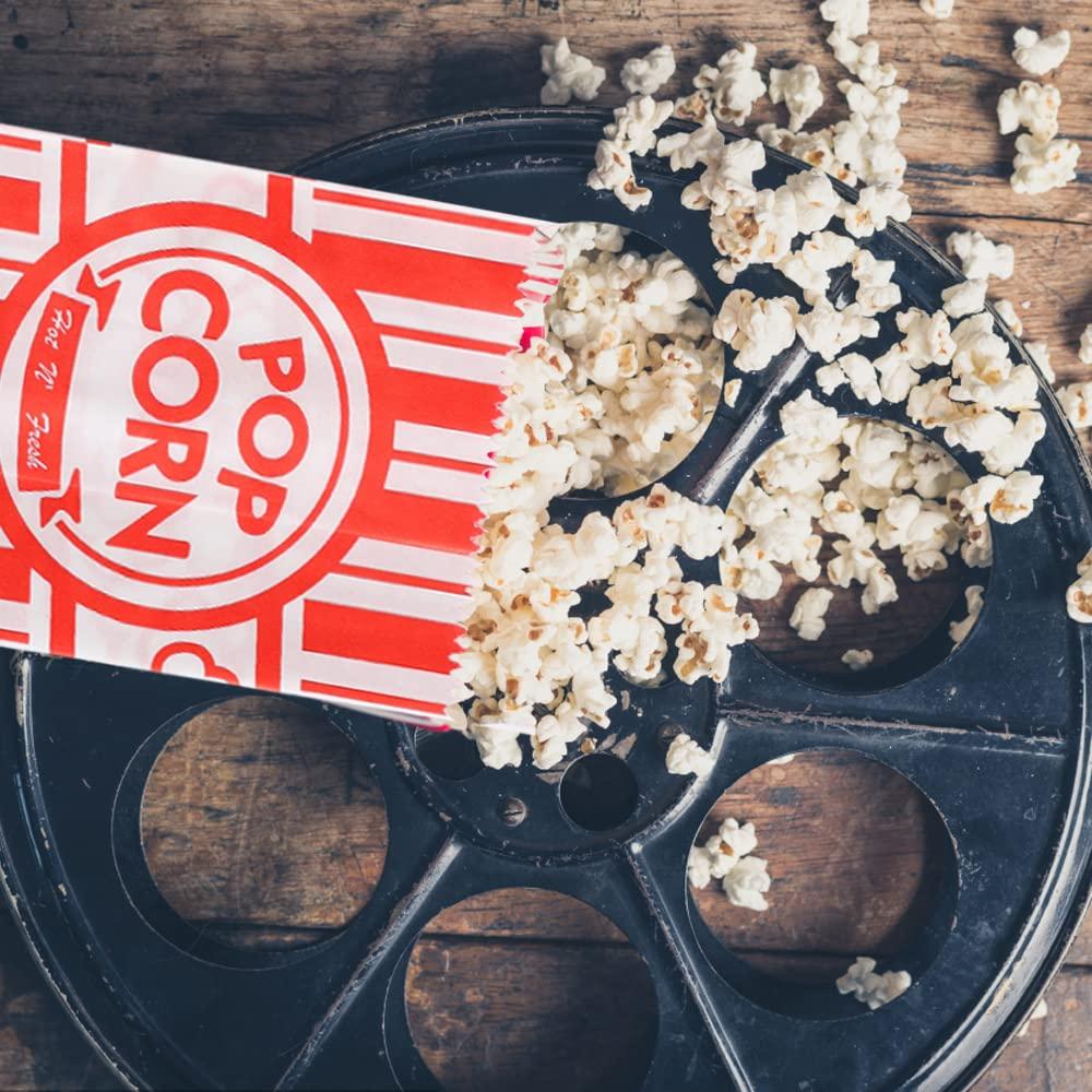 500 Pieces Paper Popcorn Bags 1 oz Small Pop Corner Bags Individual Servings for Popcorn Machine Christmas Party Disposable Pop Corn Storage Bag Bulk - Image 4