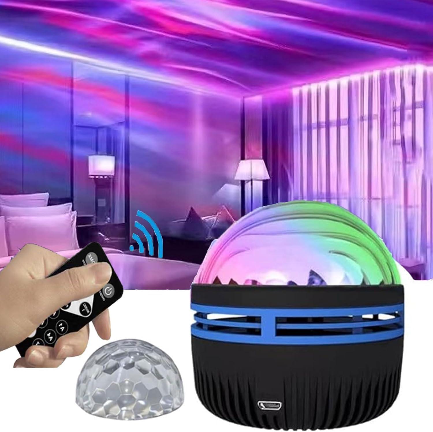 2 in 1 Northern Lights and Ocean Wave Projector, Light Projector with 14 Light Effects,USB Recharge RGB Colorful Night Light for Bedroom Home Decor Birthday Christmas Gifts - Image 7