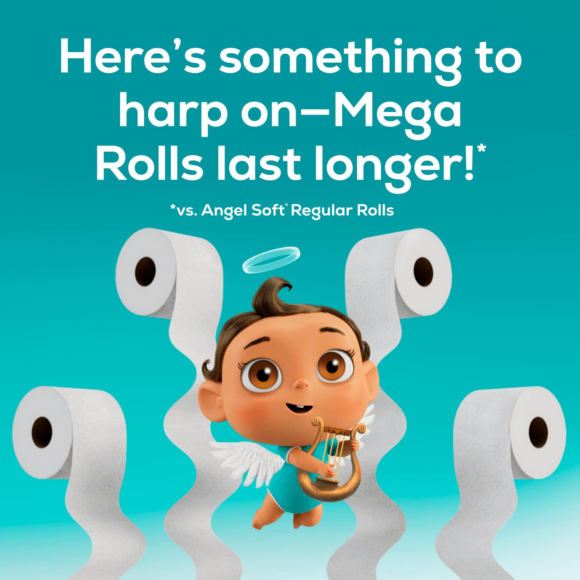 Angel Soft Toilet Paper, 4 Mega Rolls = 16 Regular Rolls, Soft and Strong Toilet Tissue - Image 4