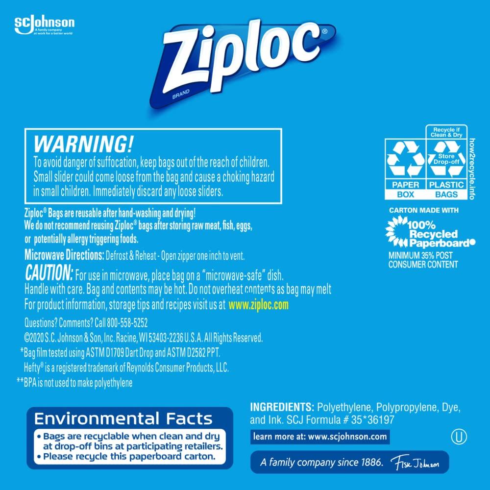 Ziploc Slider Freezer Bags - 1 gallons - 10 ct - Image 6