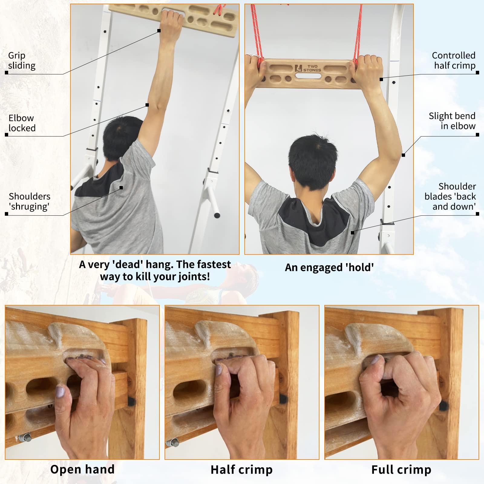 Two Stones Portable Hangboard | Rock Climbing Hangboard | Hang Board for Climbing | Rock Climbing Gifts for Rock Climbers for Climbers | Bouldering Gifts - Image 4