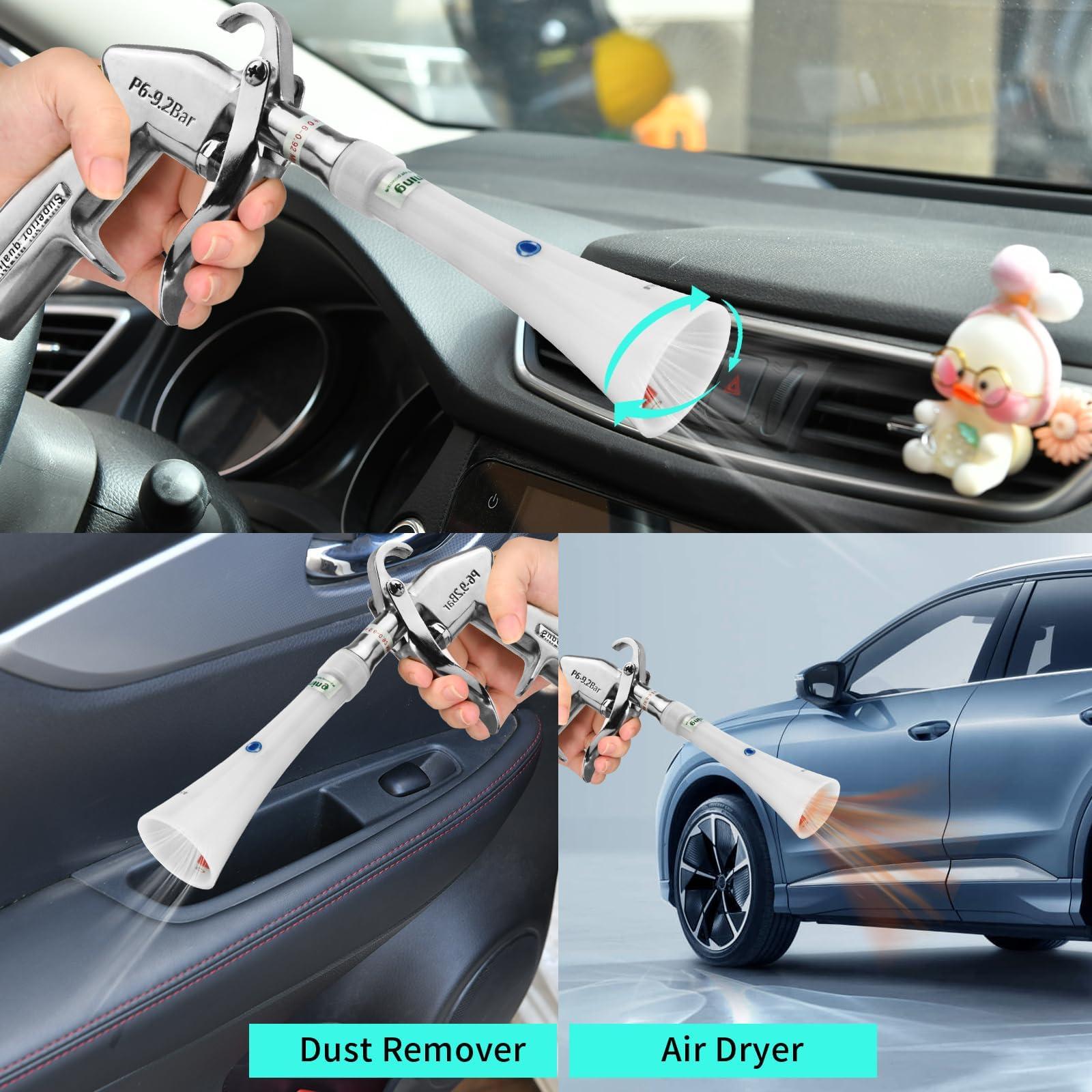 GOCCIDA Tornado Dry Cleaning Gun with Brass Adjustable Air Flow Nozzle,Air Blower Gun Quickly Blasts Dirt and Dust from Surface Works with Air Compressor - Image 6