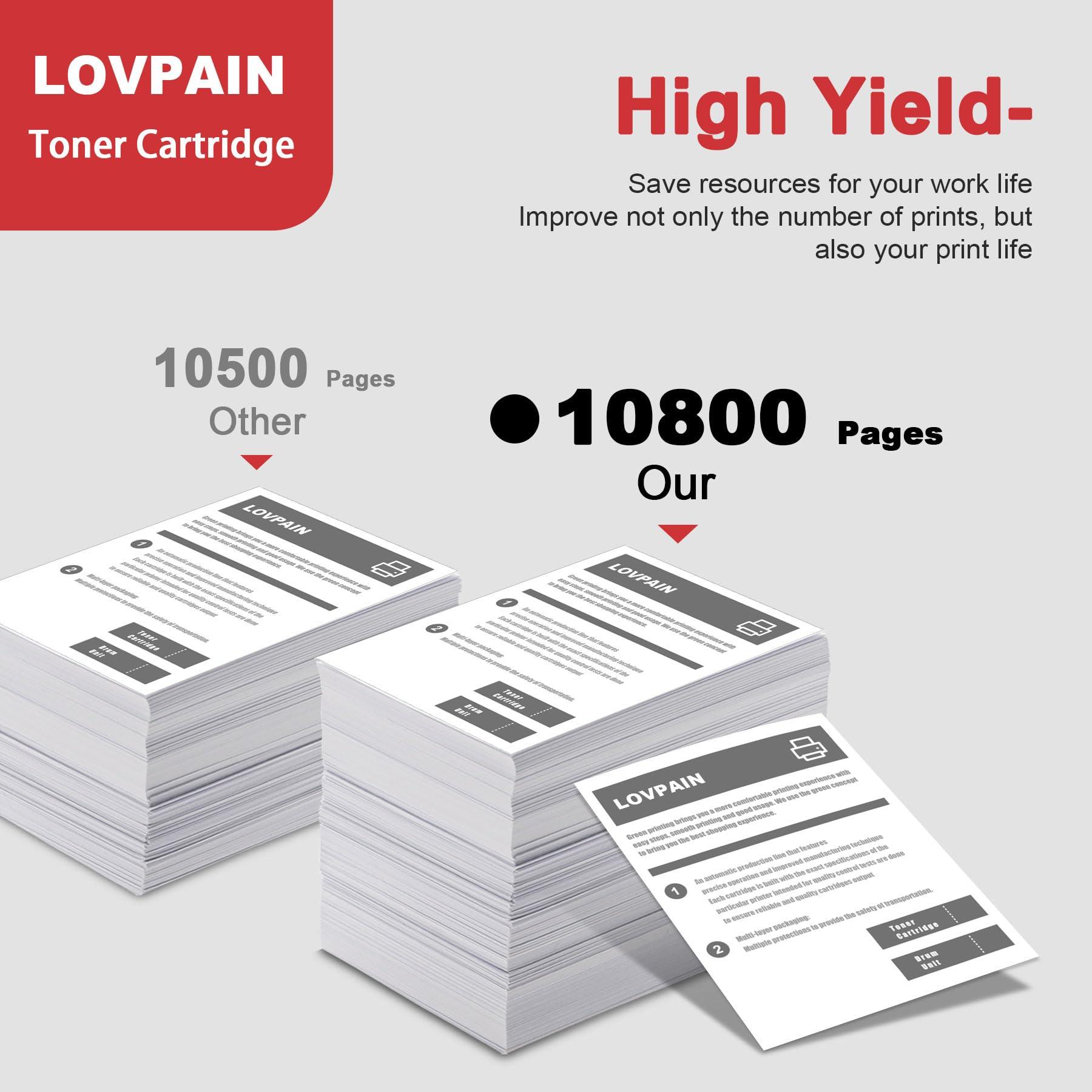 LOVPAIN VersaLink C400/C405 Black Extra High Capacity Toner Cartridge 2 Pack (10,800 Page/Pack) - Lvan Compatible 106R03536 Toner Cartridge Replacement for Xerox VersaLink C400 C405 Printer - Image 3