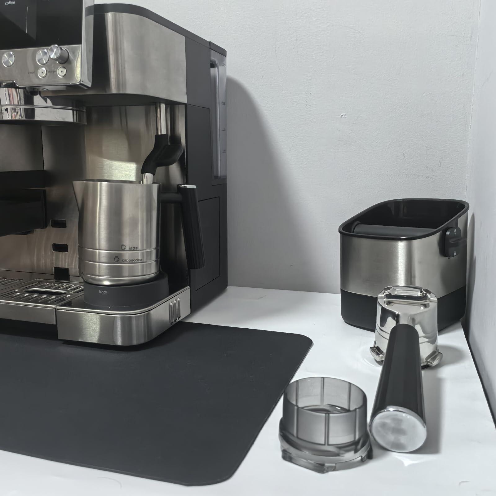 Espresso Coffee Mat for Ninja Luxe Cafe Accessories Breville Espresso Machine Accessories, 12x19 Inch Coffee Bar Mat for Countertop for Ninja Coffee Maker, Black - Image 3