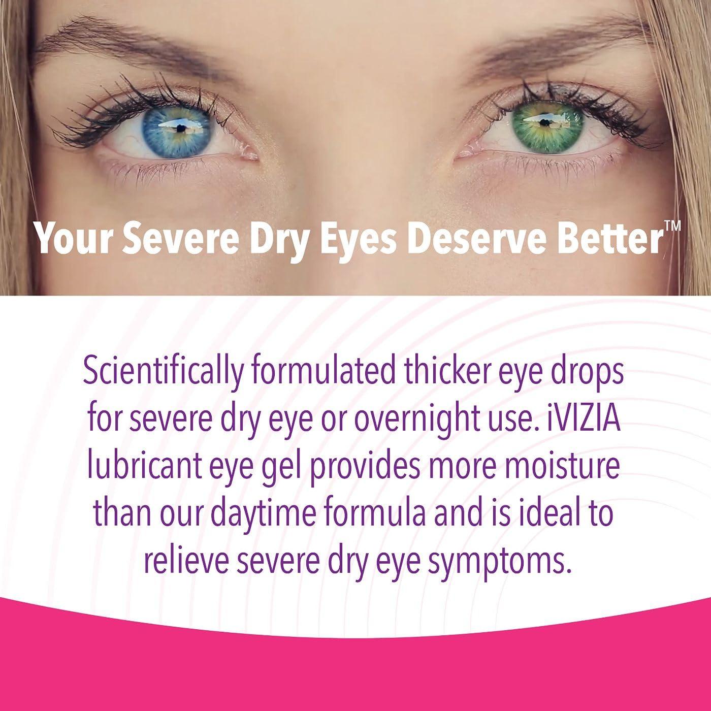 iVIZIA Lubricant Eye Gel for Severe and Nighttime Dry Eye Relief, Preservative-Free, Moisturizing, 30 Sterile Single-Use Vials Packaging May Vary - Image 2