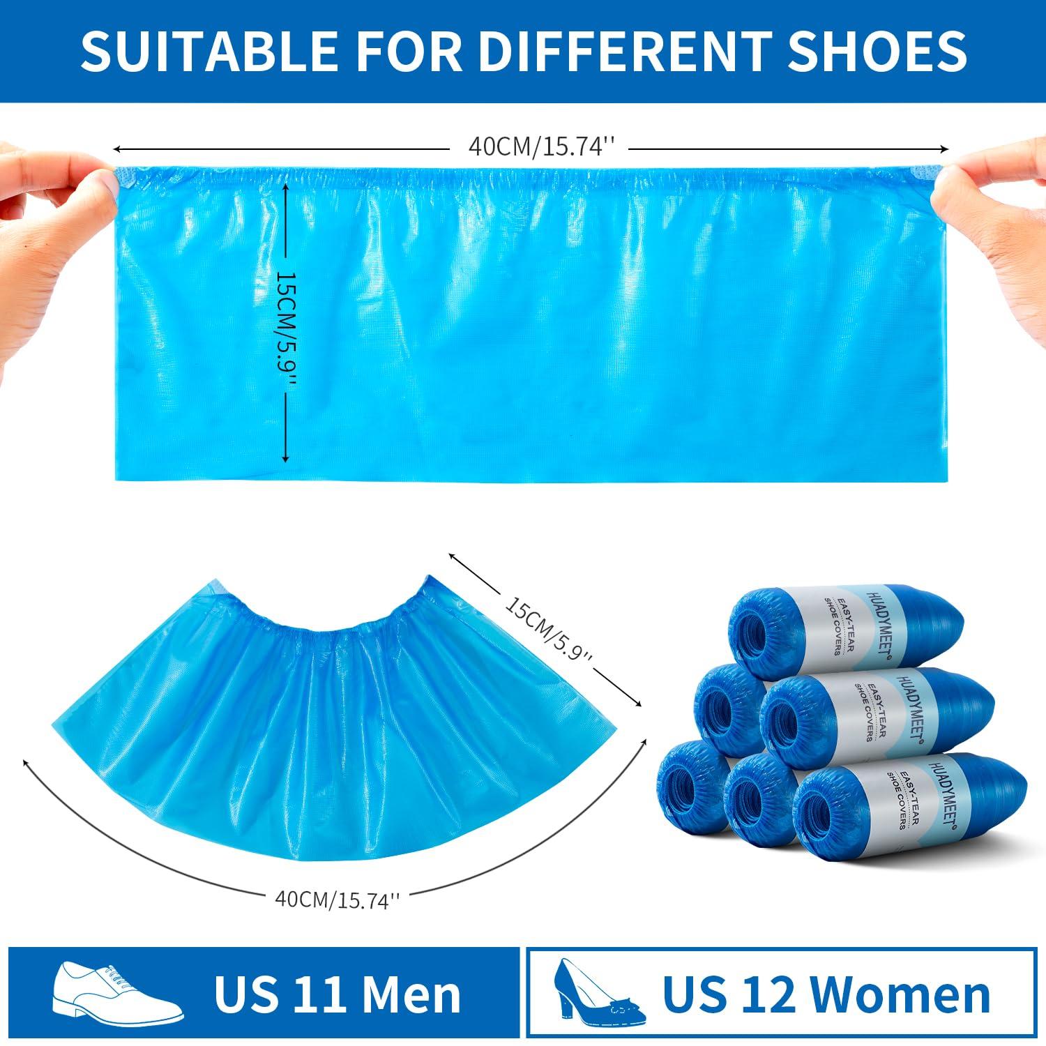 HUADYMEET Shoe Covers Disposable Non Slip For Indoors 100Pack(50 Pairs) Waterproof Shoes Protector Cover Durable Boot Booties Covers，Blue - Image 3