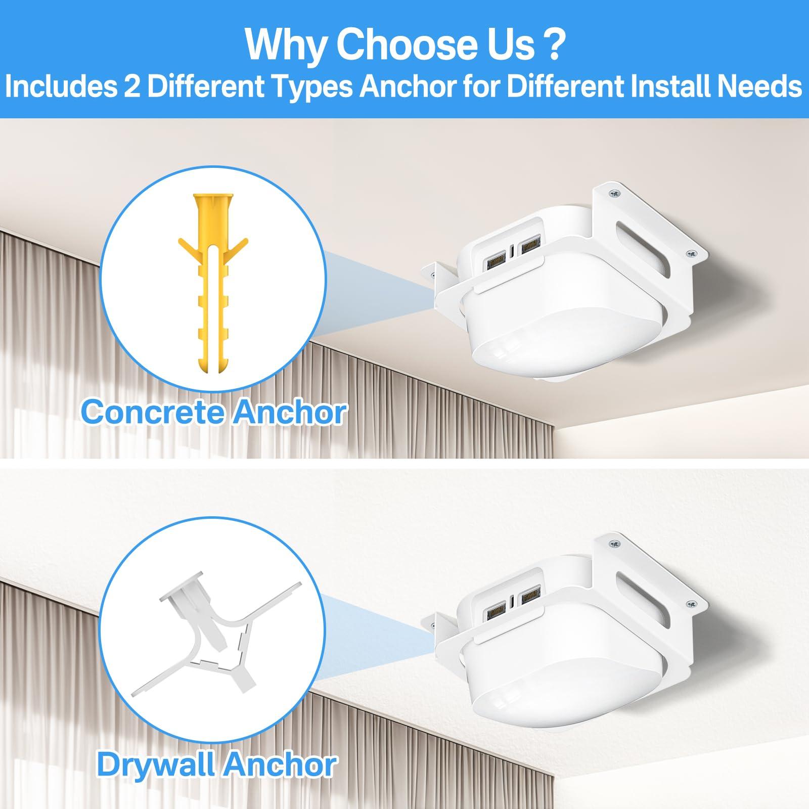2 in 1 Metal Ceiling Mount Bracket for eero 6 Plus / eero 6 Ceiling Mount or Wall Mount for eero 6 / eero 6+ Mesh Wi-Fi System with Dual Installation Options for Versatile Use - Image 6