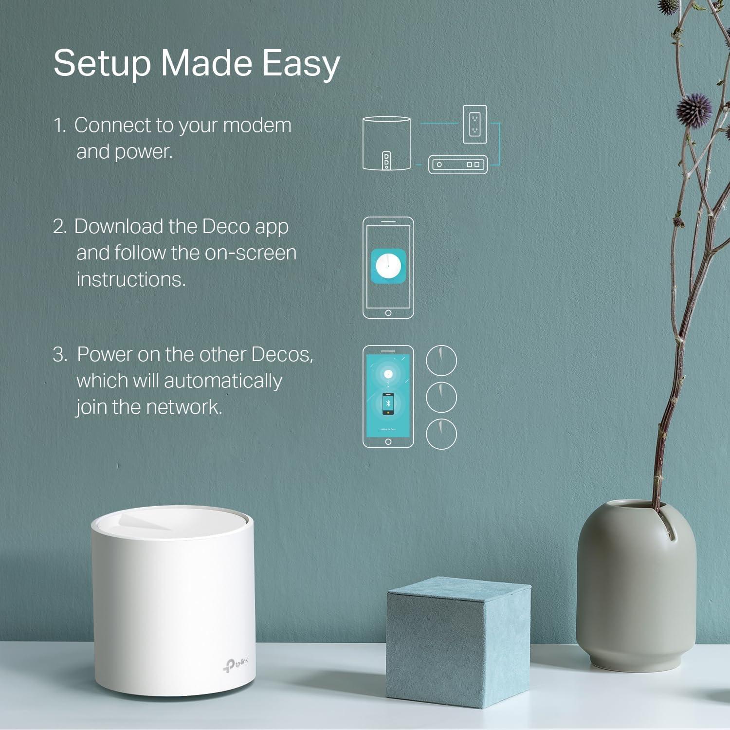 TP-Link Deco WiFi 6 Mesh System(Deco X20) - Covers up to 5800 Sq.Ft. , Replaces Wireless Routers and Extenders(3-Pack, 6 Ethernet Ports in total, supports Wired Ethernet Backhaul) - Image 8