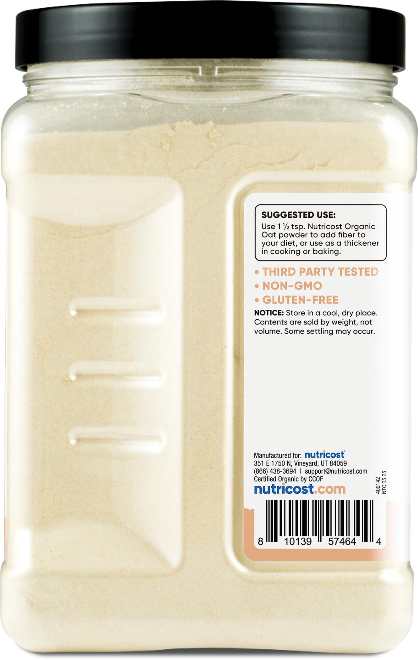 Nutricost Pantry Organic Oat Fiber (1.8 Pounds) Stone Ground Oats - 3 Grams of Dietary Fiber, USDA Organic - Image 5