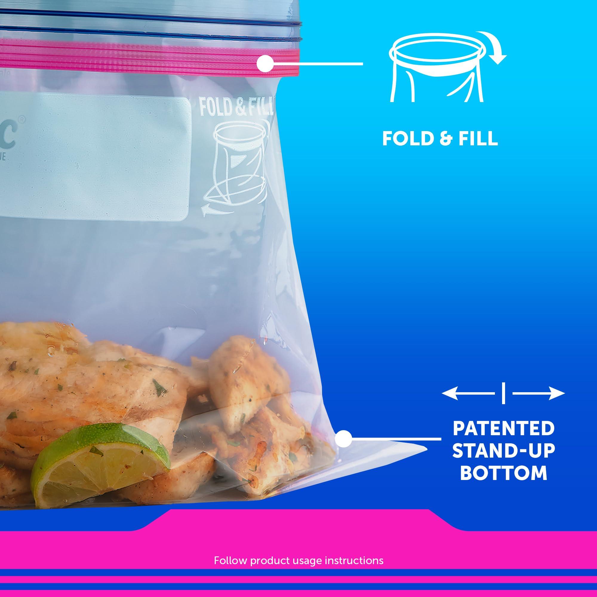 Ziploc Gallon Food Storage Bags, Stay Open Design with Stand-Up Bottom, Easy to Fill, 81 Count - Image 5