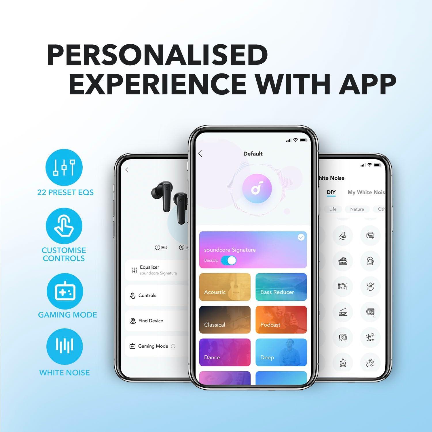 Soundcore by Anker P20i True Wireless Earbuds, 10mm Drivers with Big Bass, Bluetooth 5.3, 30H Long Playtime, Water-Resistant, 2 Mics for AI Clear Calls, 22 Preset EQs, Customization (White) - Image 3