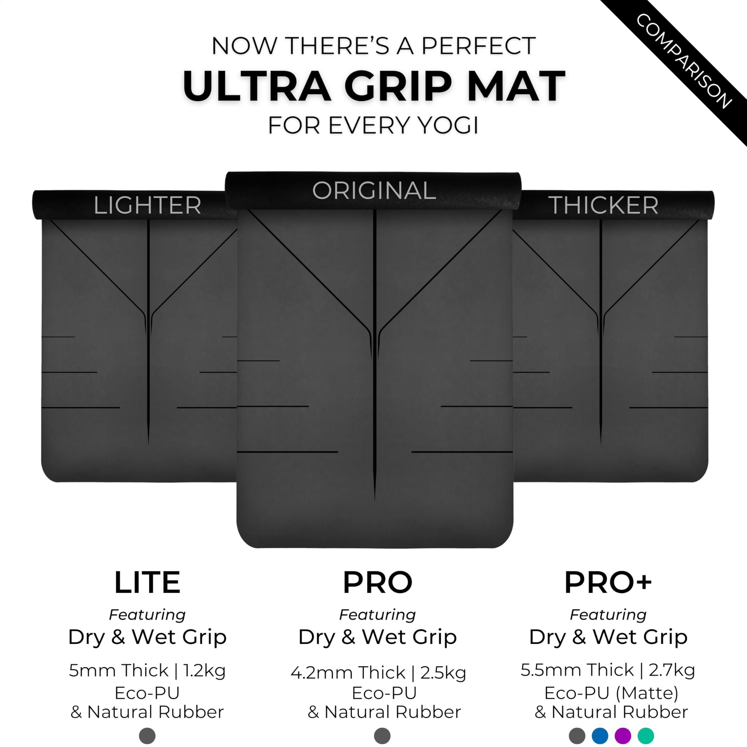 Plyopic. Ultra-Grip Pro Yoga Mat – EXTREME Non-Slip Performance - Dry Grip & Wet Grip - Alignment Lines - Comfortable & Sweat Resistant - For Yoga, Pilates, Exercise, Workout, Bikram & Hot Yoga - Image 8