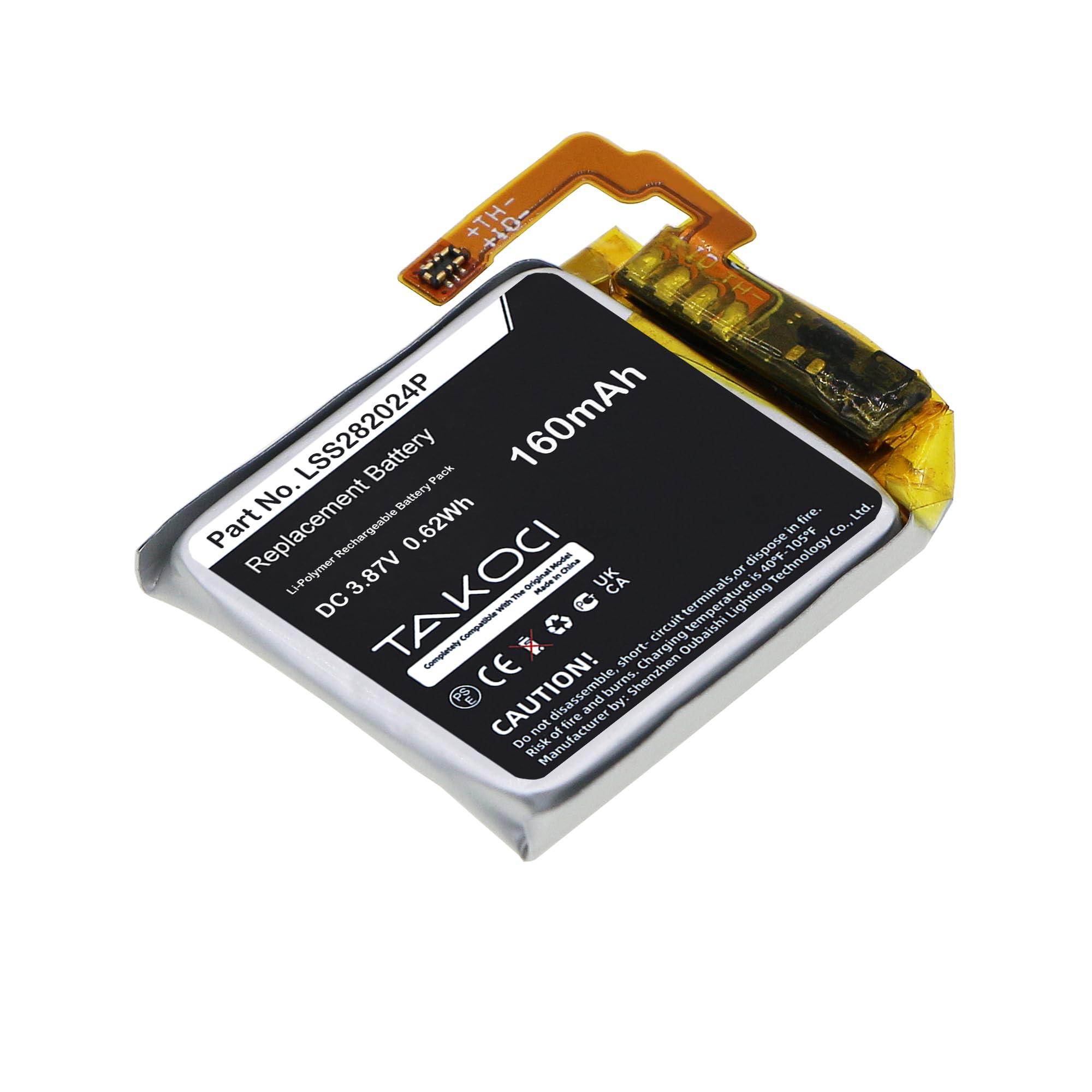 GIKYSUIZ 160mAh Replacement Battery for Fitbit Versa 4 fits Part Number 50AA5S LSS282024P - Image 2