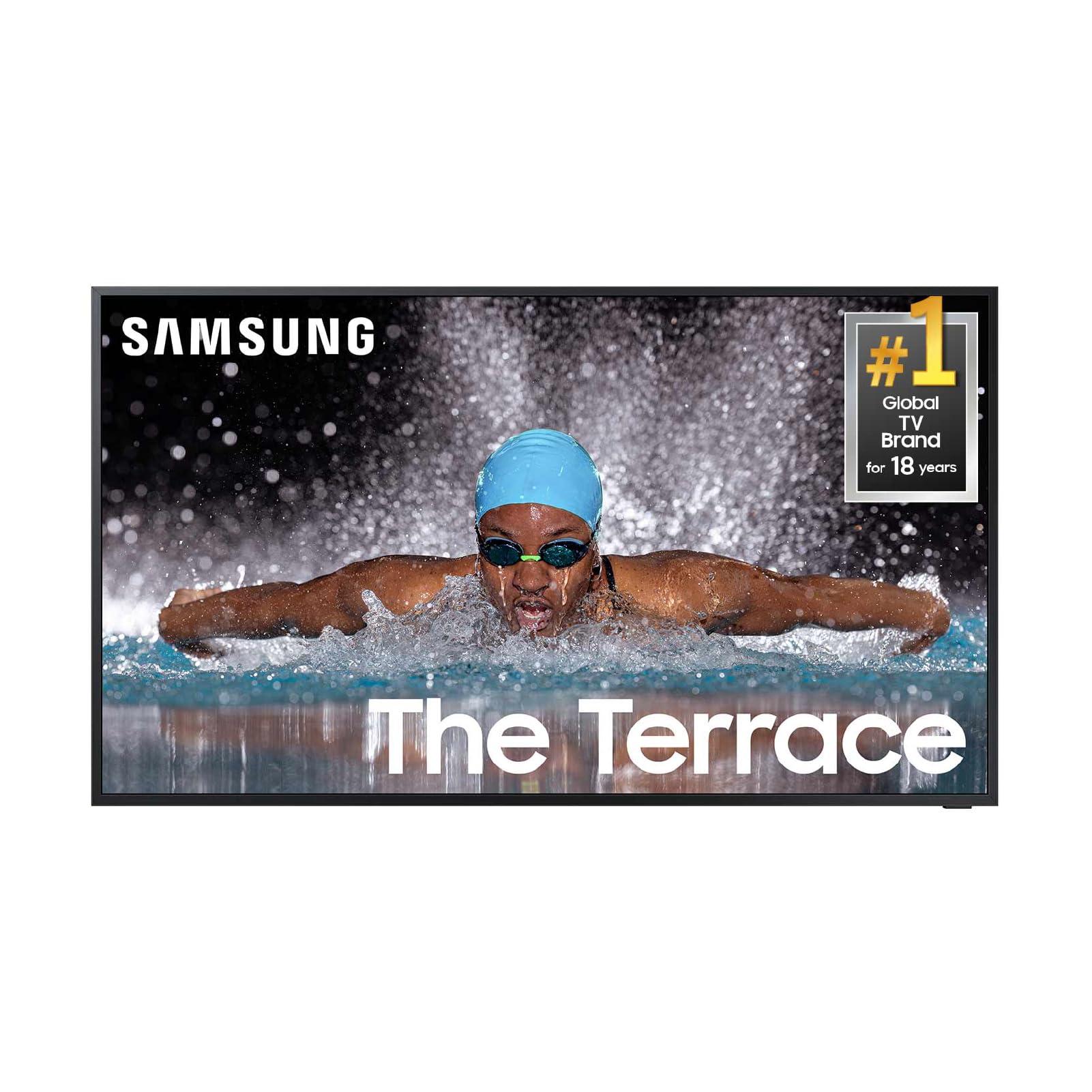Samsung 65-Inch Class Neo QLED 4K The Terrace Partial Sun, Quantum HDR+, Dolby Atmos, Wide Viewing Angle, Weather Resistant, Anti-Glare Outdoor Smart TV w/Alexa Built-in, (QN65LST7DAFXZA, 2024 Model)