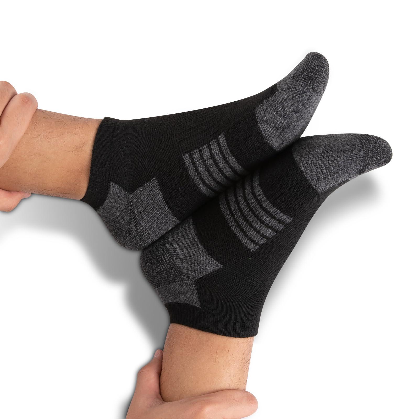 COOVAN 10 Pairs Mens Ankle Socks Men 10 Pack Low Cut Comfort Cushion Casual Socks - Image 9