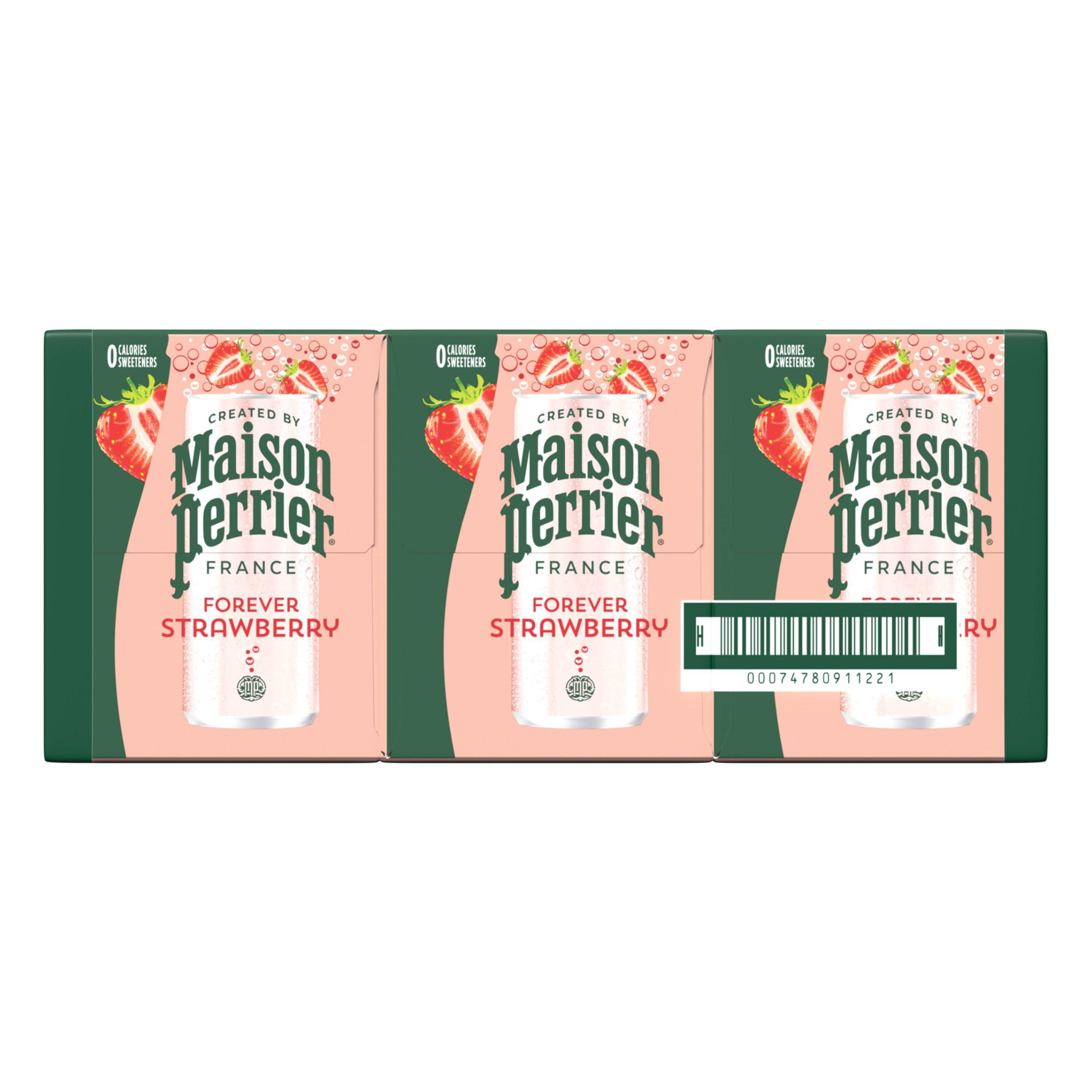 Maison Perrier Forever Strawberry Flavored Sparkling Water, 11.15 Fl Oz Cans, 8 Count, 3 Pack - Image 8