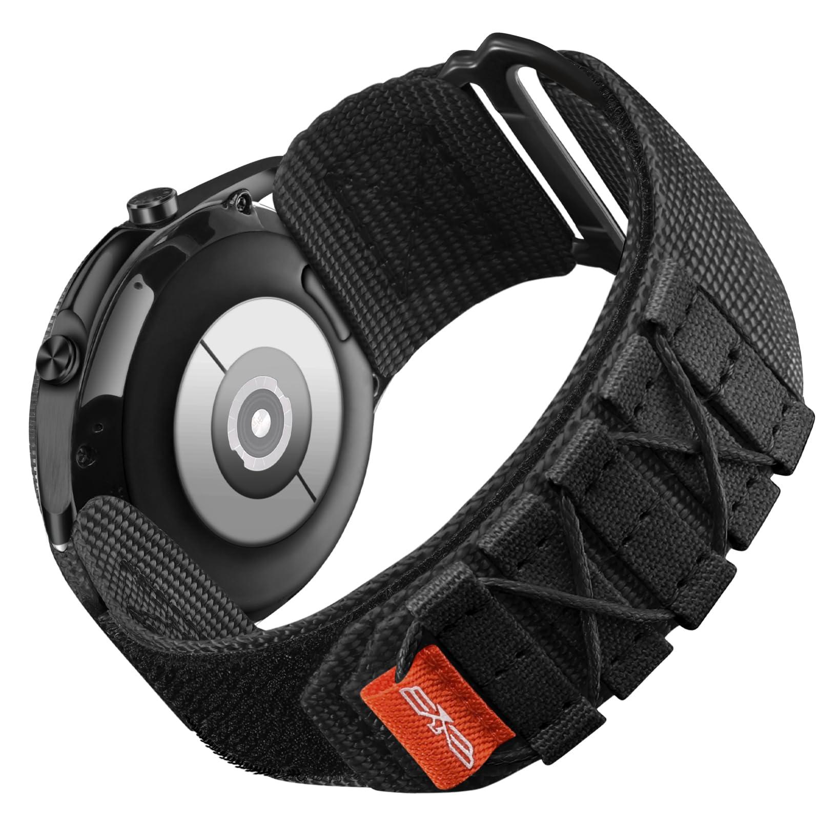 Bandletic 22mm Bands Compatible with Samsung Galaxy Watch 3 45mm/Galaxy Watch 46mm SM-R800/Gear S3 Frontier/Classic, Military Rugged Nylon Sport Strap