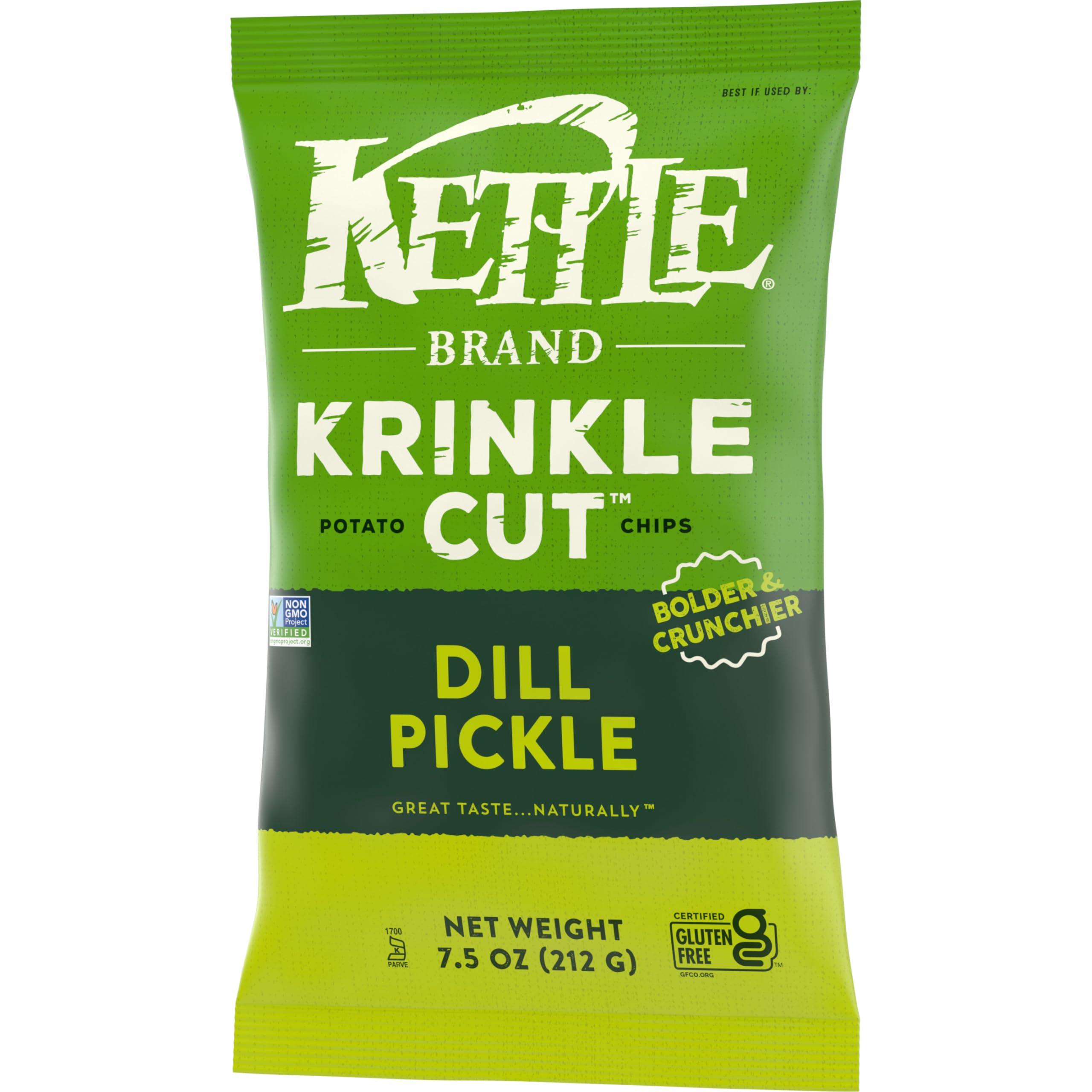 Kettle Brand Potato Chips Krinkle Cut Dill Pickle, 7.5 Oz - Image 8