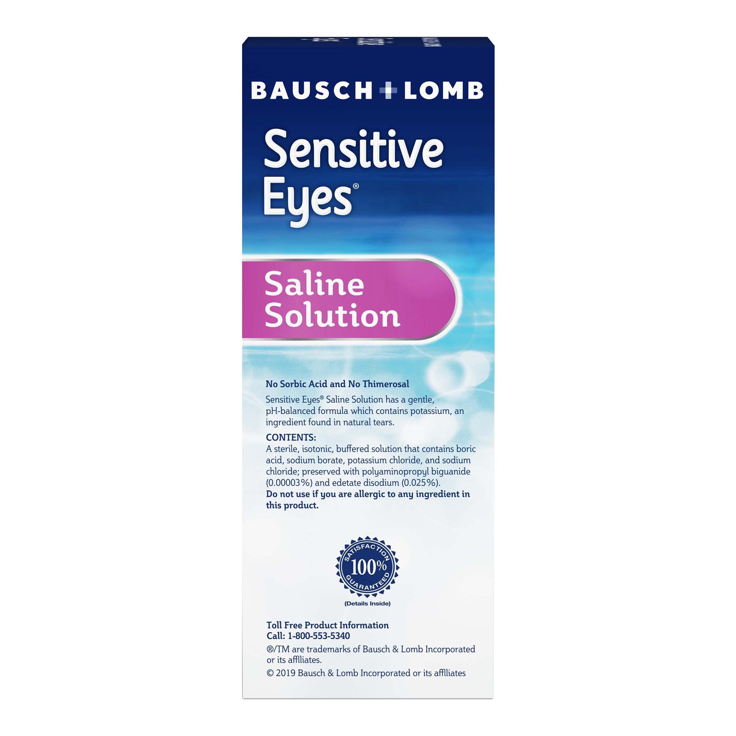 Bausch & Lomb Sensitive Eyes Contact Lens Solution Saline Solution for Sensitive Eyes, Soft Contact & Gas Permeable Lenses, 12 Fl Oz (Pack of 2) - Image 5