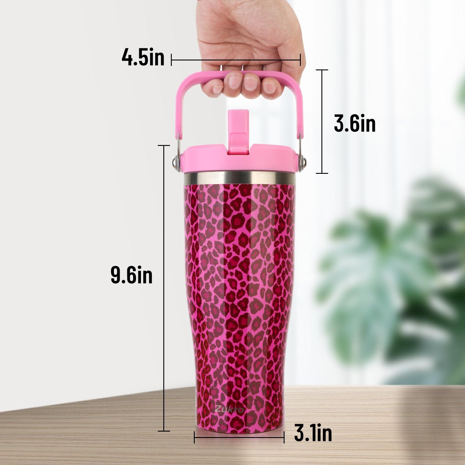 Zukro 50 OZ Tumbler With Flip Straw |Triple-Wall Vacuum Insulated Water Jug With Top Handle For Gym Sports Outdoors |Large Leak Proof Stainless Steel Water Bottle, Fit in Cupholder |Cold 34 Hours - Image 3