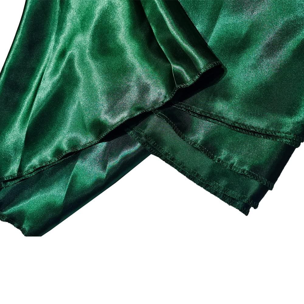 Ladies 90cm Satin Maxi Midi Skirt Long Dress Elastic Waist for Belly Dance Princess Party Cosplay Costume - Image 2