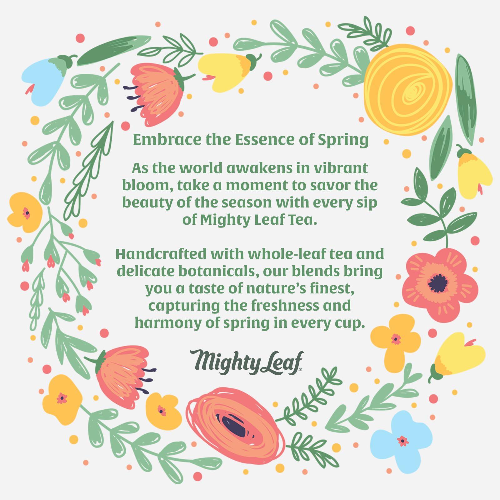 Mighty Leaf Tea Bags Spring Sampler Assortment (40 Silk Bags) Organic (8 Flavors), Tropical, Chamomile Citrus, Earl Grey, Vanilla Bean, White Orchard, Breakfast, Spring Jasmine, African Nectar, Tea Giftbox - Image 8