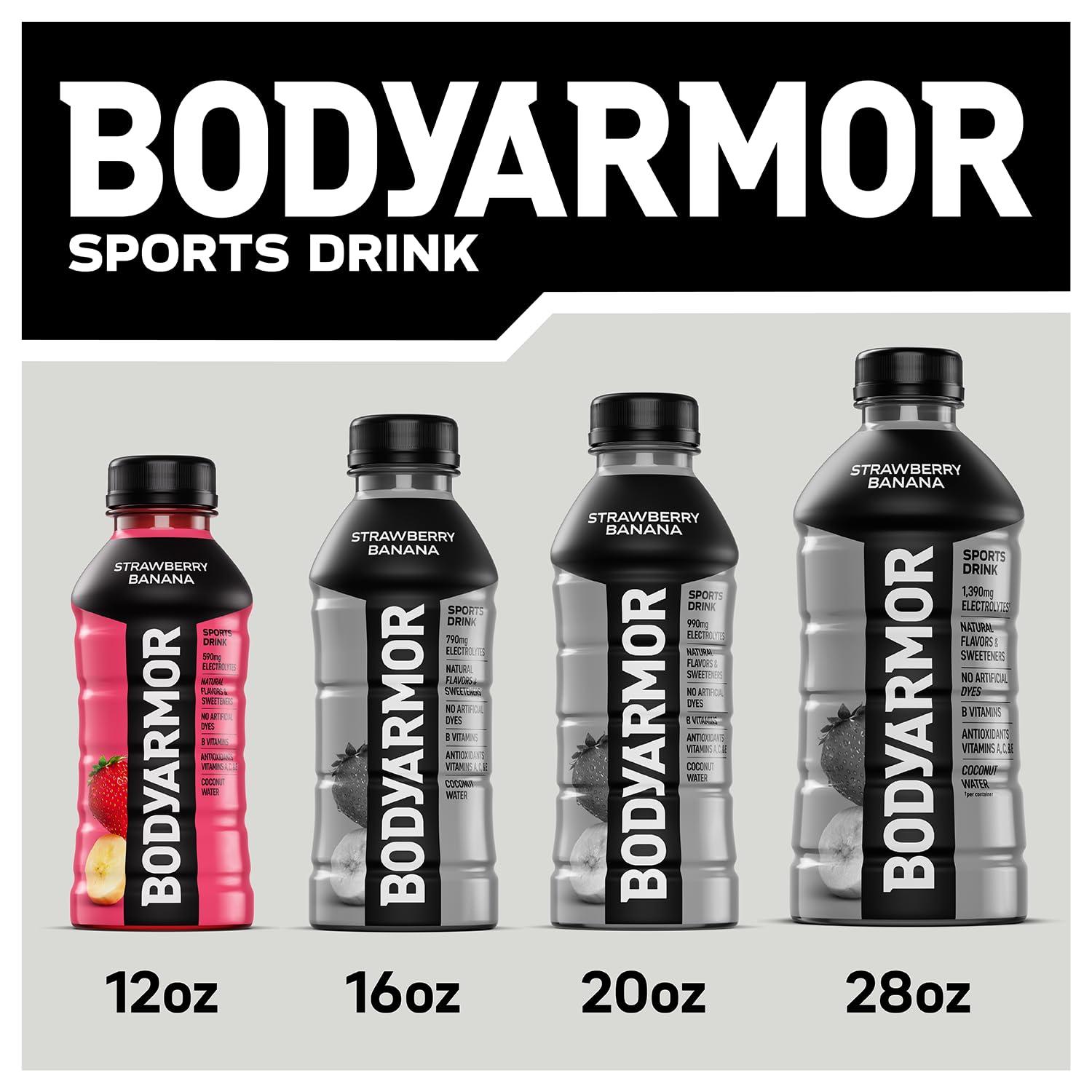 BODYARMOR Sports Drink Sports Beverage, Strawberry Banana, Coconut Water Hydration, Natural Flavors With Vitamins, Potassium-Packed Electrolytes, Perfect For Athletes, 12 Fl Oz (Pack of 8) - Image 7
