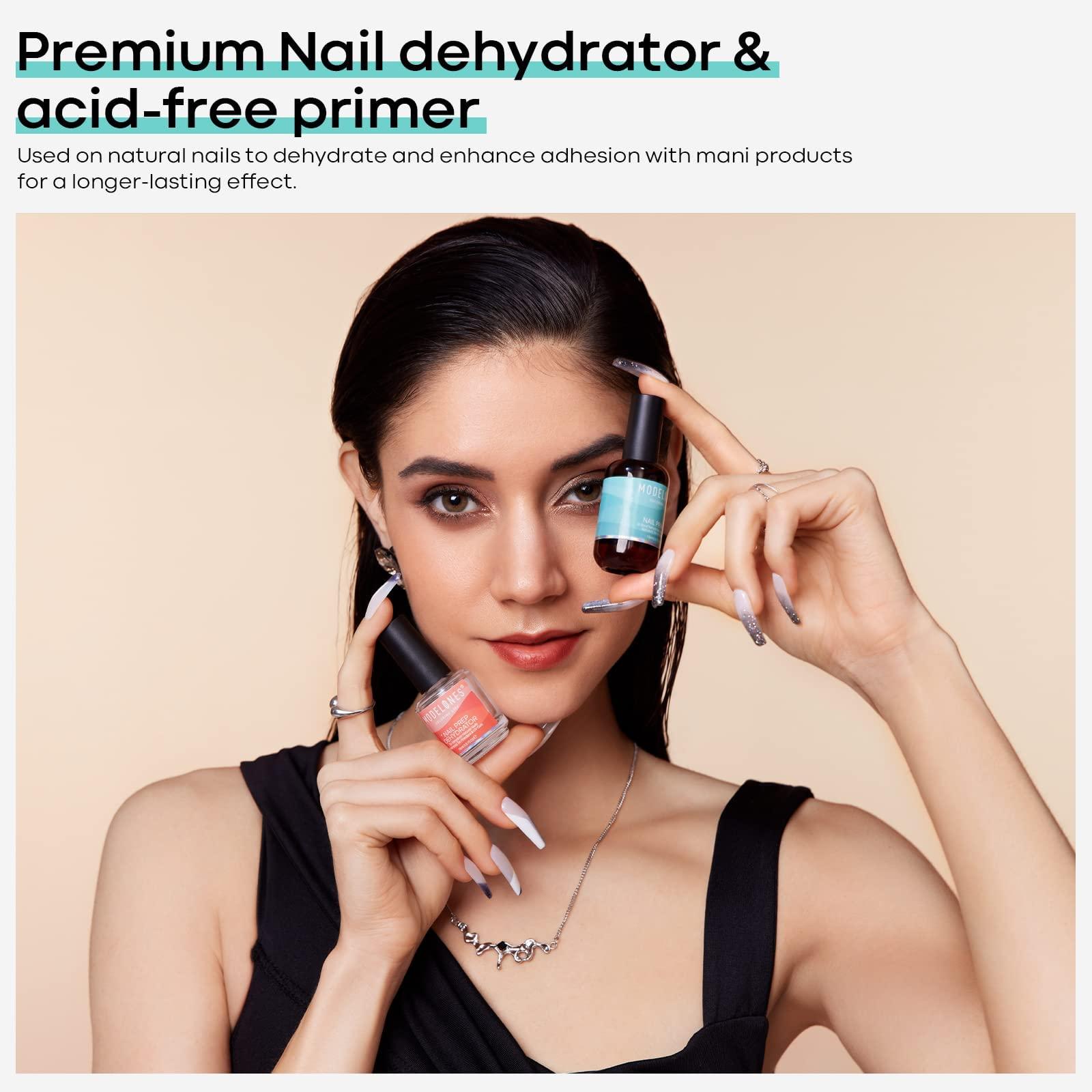 modelones 15 ml Nail Dehydrator and Primer, Acid Free Base Coat Natural Prep Dehydrate & Bond Primer Kit, Hema-Free Acrylic Nail Supplies - Image 5