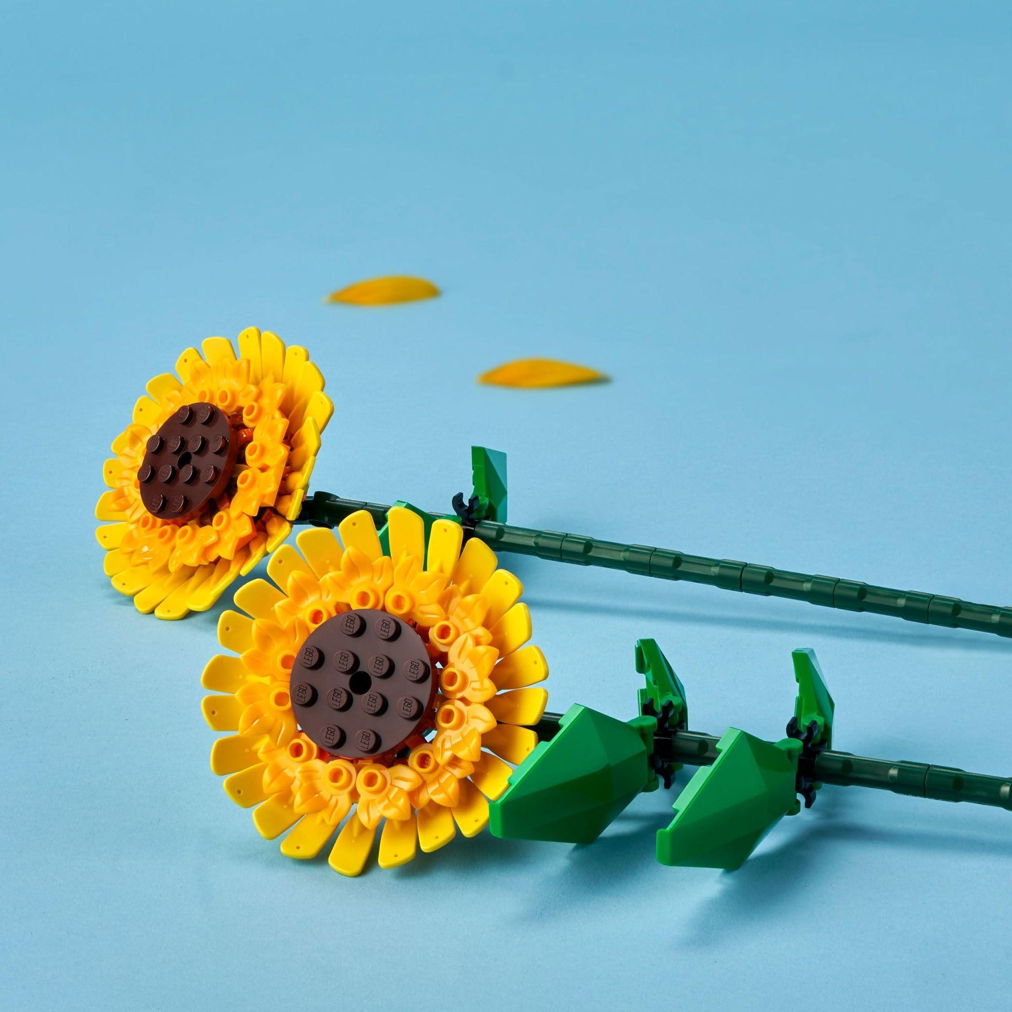LEGO Sunflowers Building Toy for Kids, Girls and Boys Ages 8+ - Artificial Sunflowers for Home Decor and Display - Birthday Gift Idea for Lovers of Plants & Flowers - 40524 - Image 2