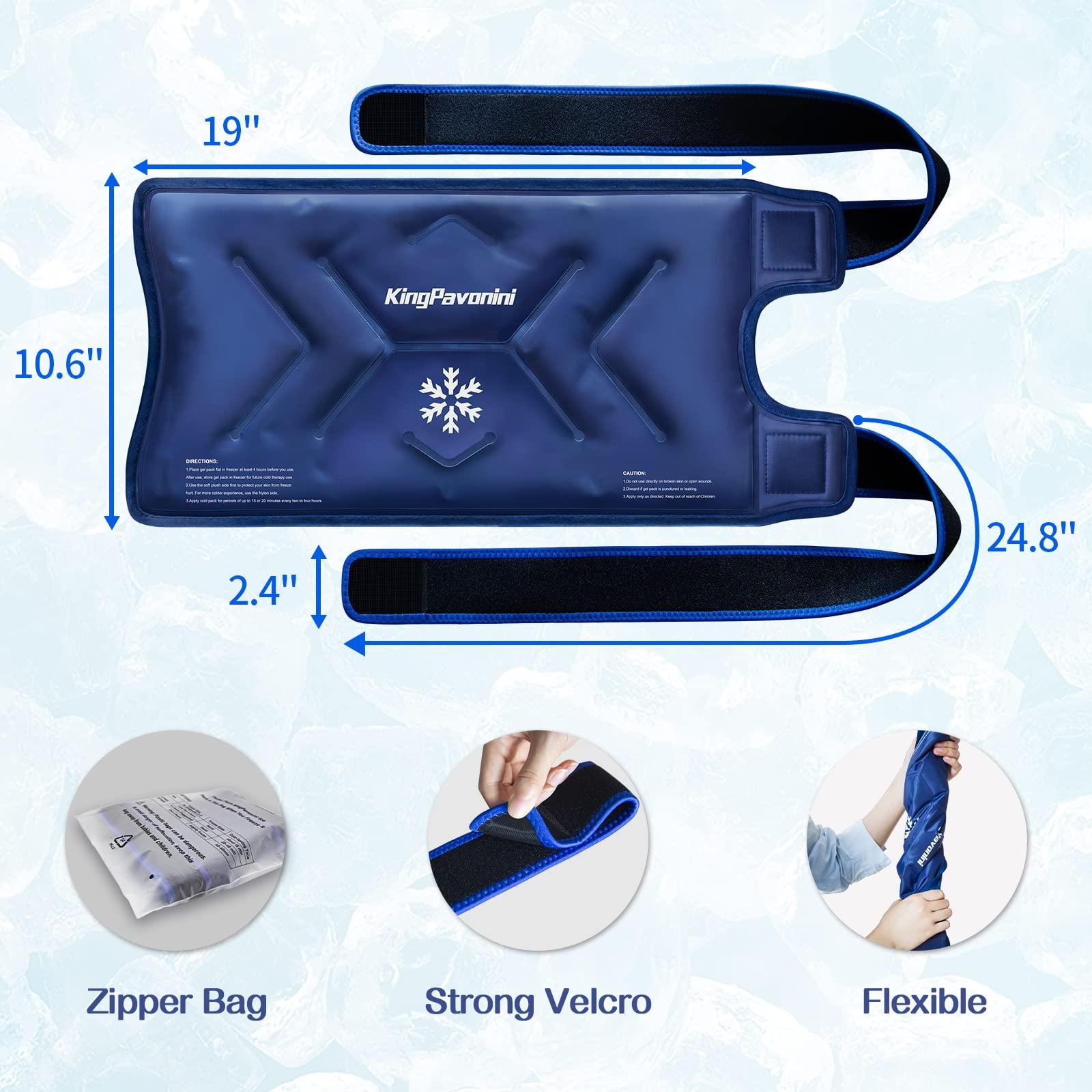 XXL Knee Ice Pack Wrap Around Entire Knee After Surgery, Reusable Gel Pack for Injuries, Large Ice Pack for Pain Relief, Swelling, Surgery, Sports Injuries, 1 Pack - Image 3