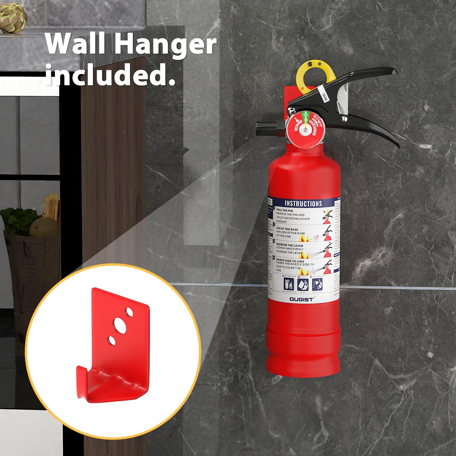 Ougist ABC Fire Extinguisher for Home & Vehicle - 2.5 lb 1-A:10-B:C Rated, Dry Chemical Fire Safety with Quick-Release Handle, Certified for Kitchen/Car/Boat Use (Model FF1KG) - Image 5