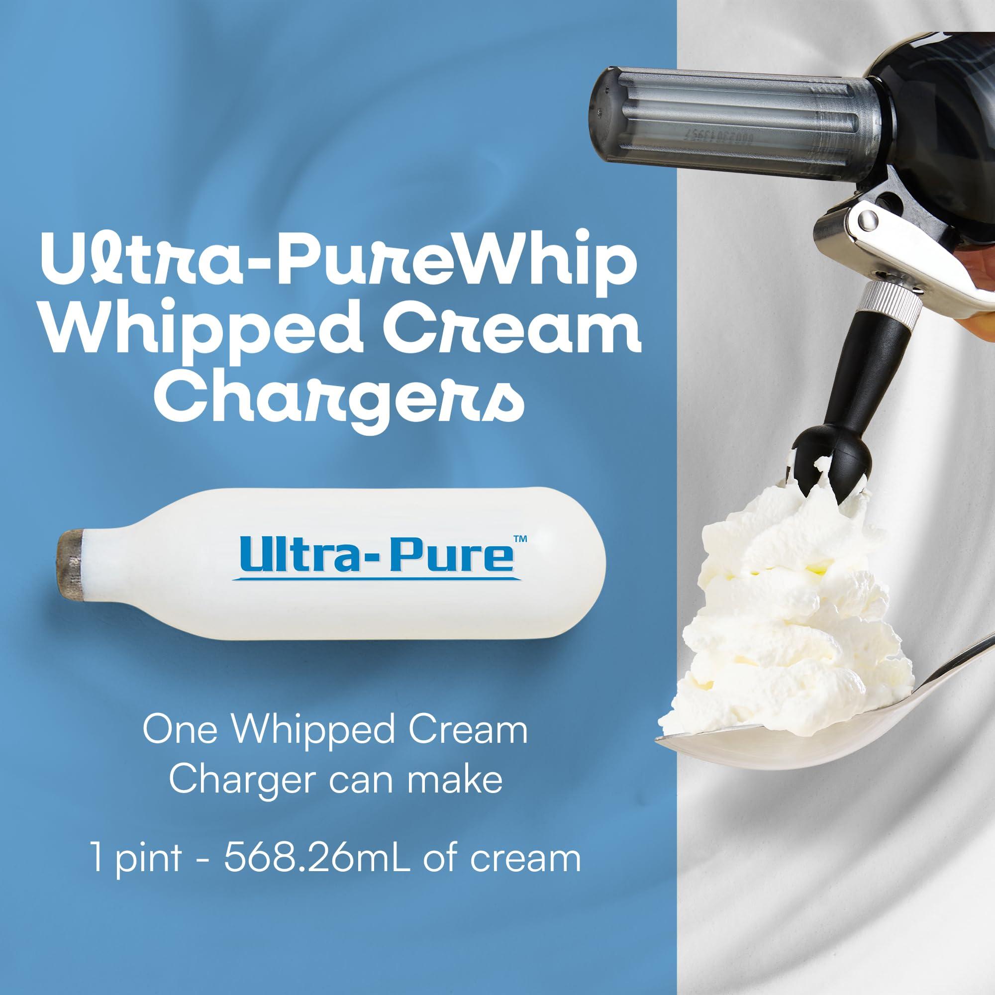 Ultra-Purewhip N2O Cream Chargers, 8g Premium Stainless Steel Cartridges for All Major Whipping Dispensers, Pure and Flavor Neutral with Long Shelf Life, 600 Pack - Image 2