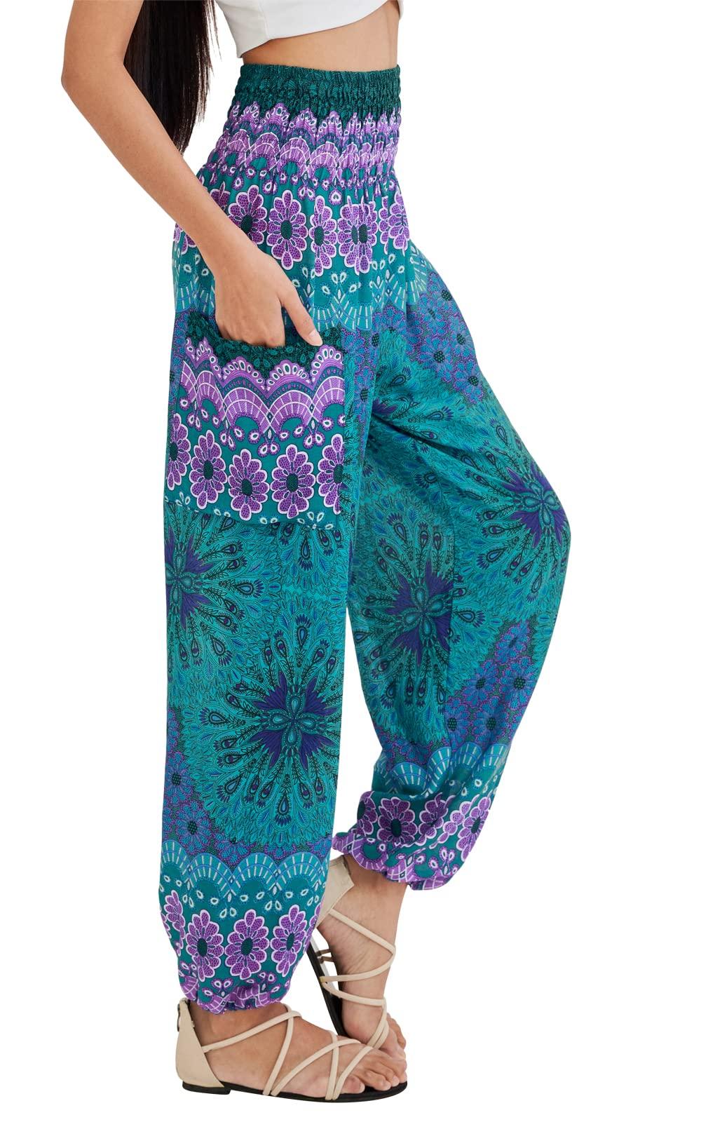 Joob Joob Boho Pants for Women - Hippie Harem Pants Women - Womens Yoga Pants – Comfy Bohemian Flowy Hippie Clothes - Image 2