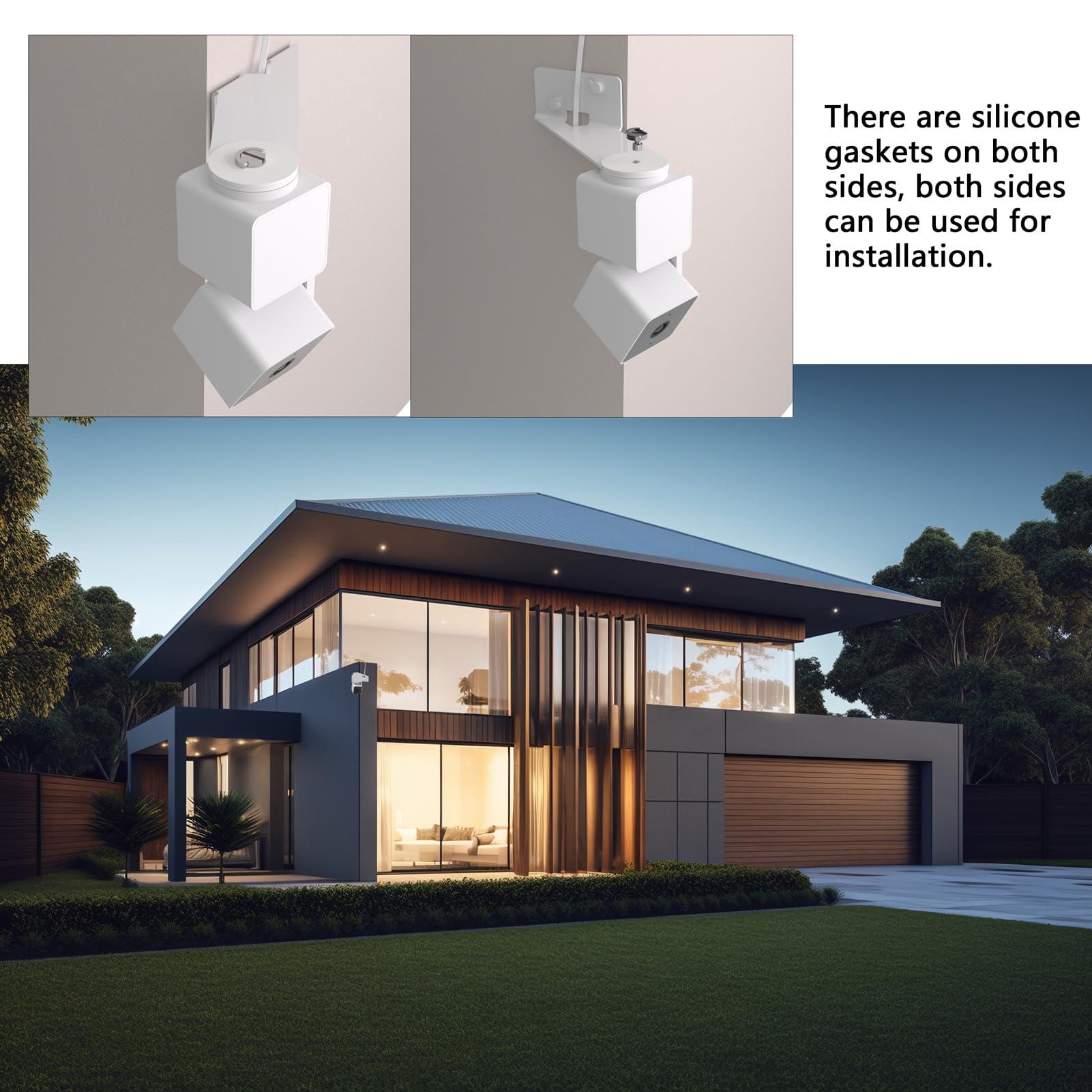 Zwolf Wall Mount for Wyze Cam Pan V3,Outside Corner Bracket for Wyze Cam Outdoor Indoor, Full Side Coverage, Improves The Field of View Reduce Blind Spots - Image 4