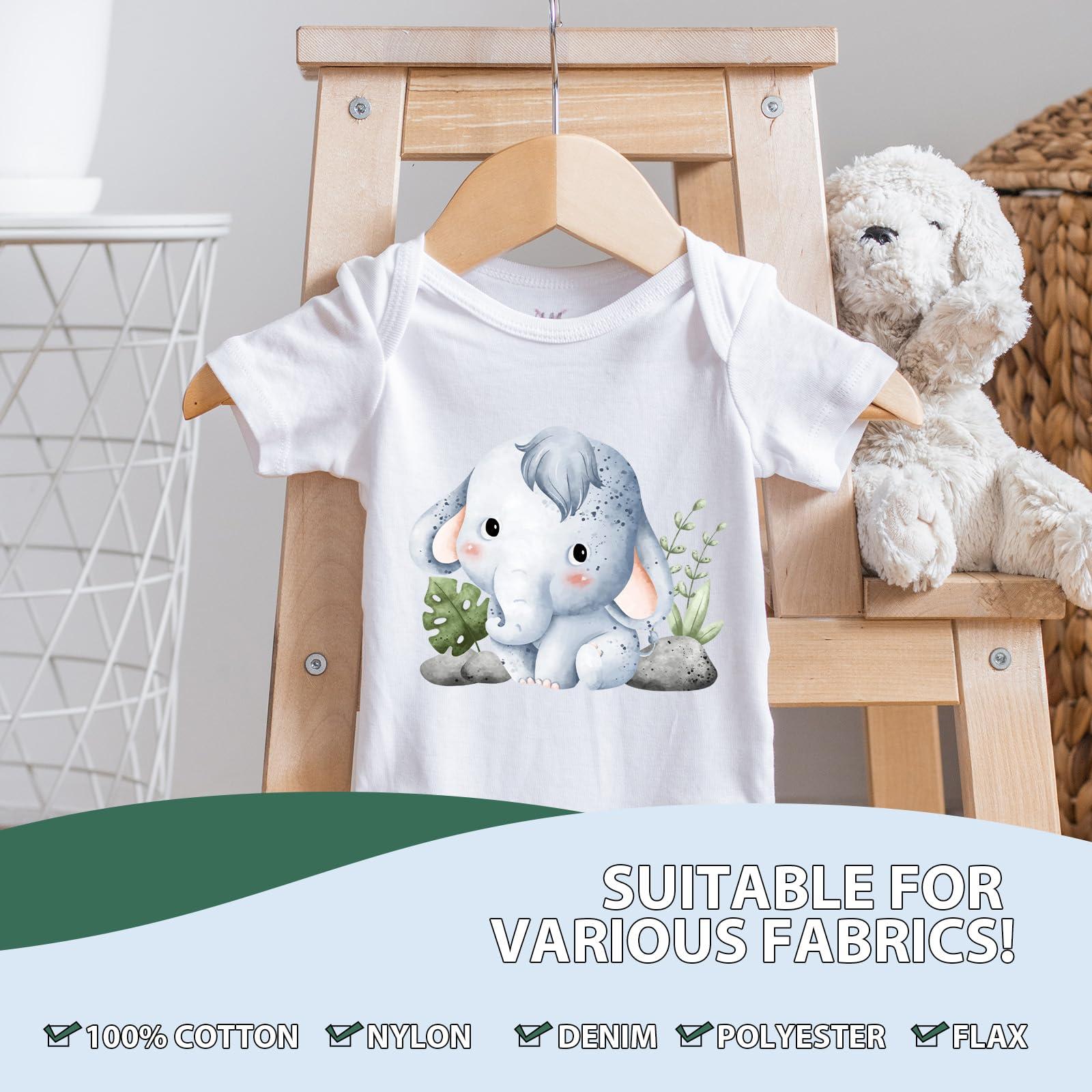 Falueqg 26pcs Forest Animal Iron On Transfers - DTF Transfers Ready to Press, Cute Iron on Decals Stickers for Baby Bodysuit, Heat Transfer Vinyl for Baby Onesie Bibs Decorating Kit - Image 4