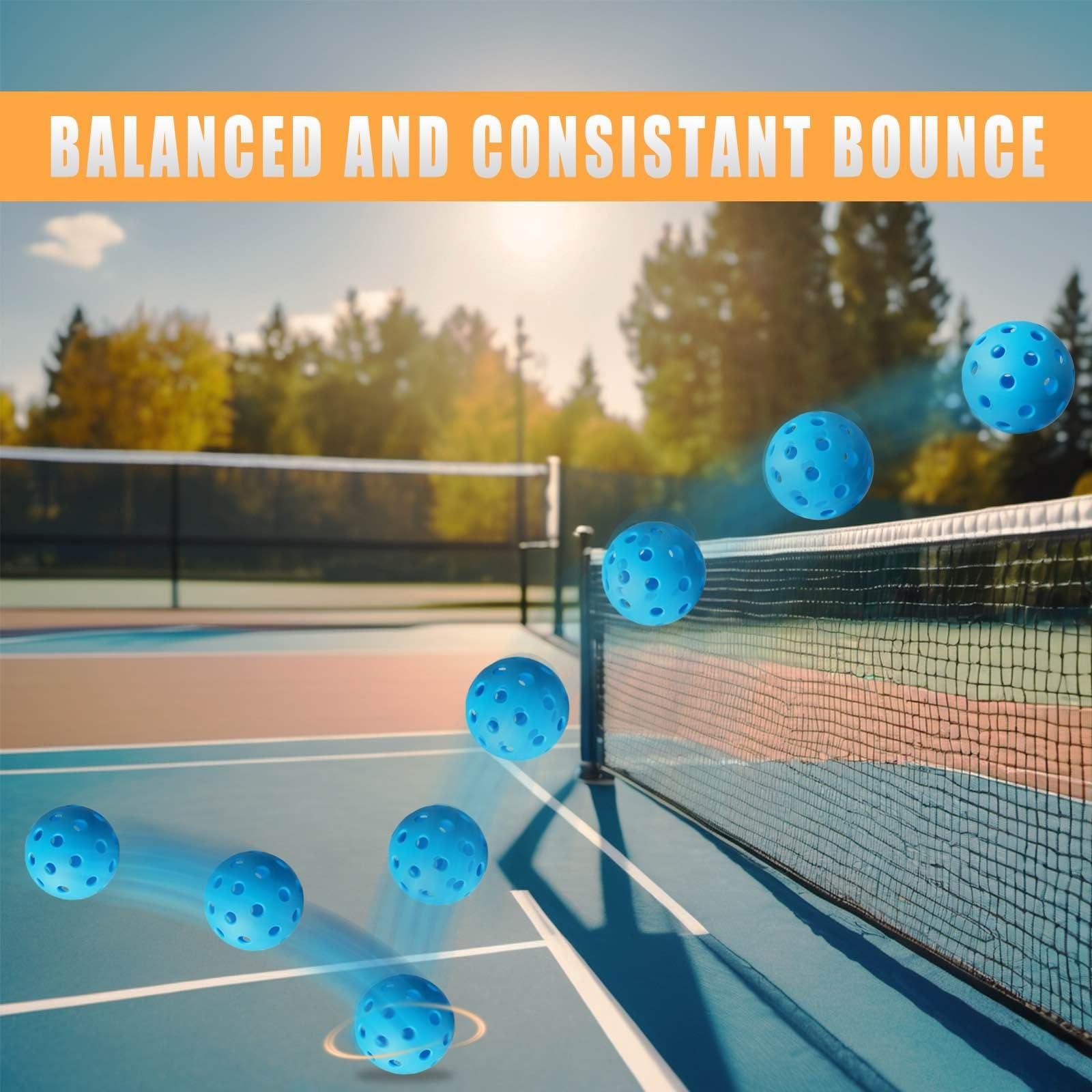 FASIUCHOI 6 Pack Pickle Ball with 40 Holes, Pickleballs High Durability, Outdoor Pickleball Balls with Mesh Bag, Colorful Pickle Balls with Superb Visibility, Consistent Bounce and Stable Flight - Image 5