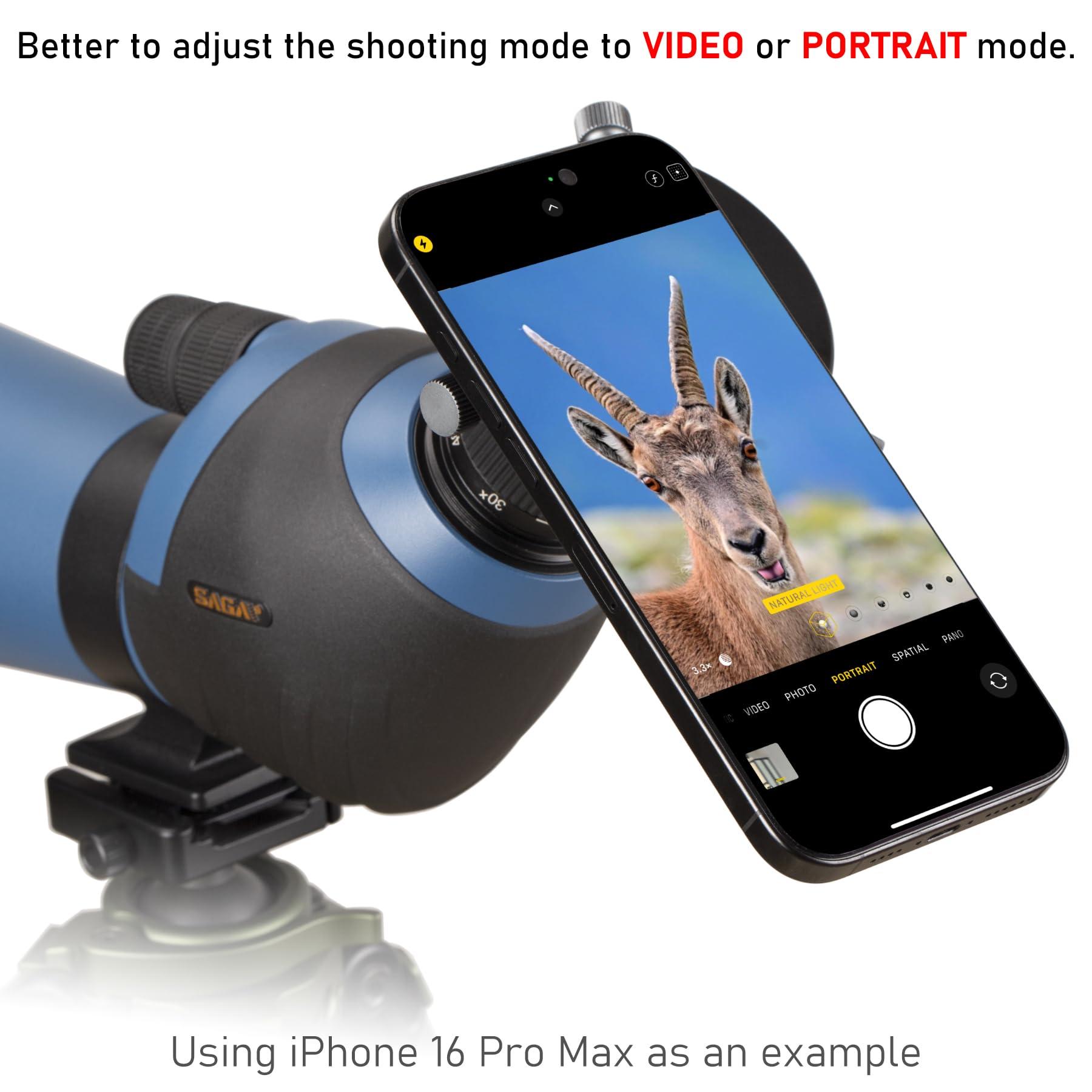 for Magsafe Digiscoping Adapter,Fits Telescope or Spotting Scope 2.5" Eyepiece Max,Magnetic Attachment for iPhone 12/13/14/15/16 Pro Max Magnetic Case - Image 5